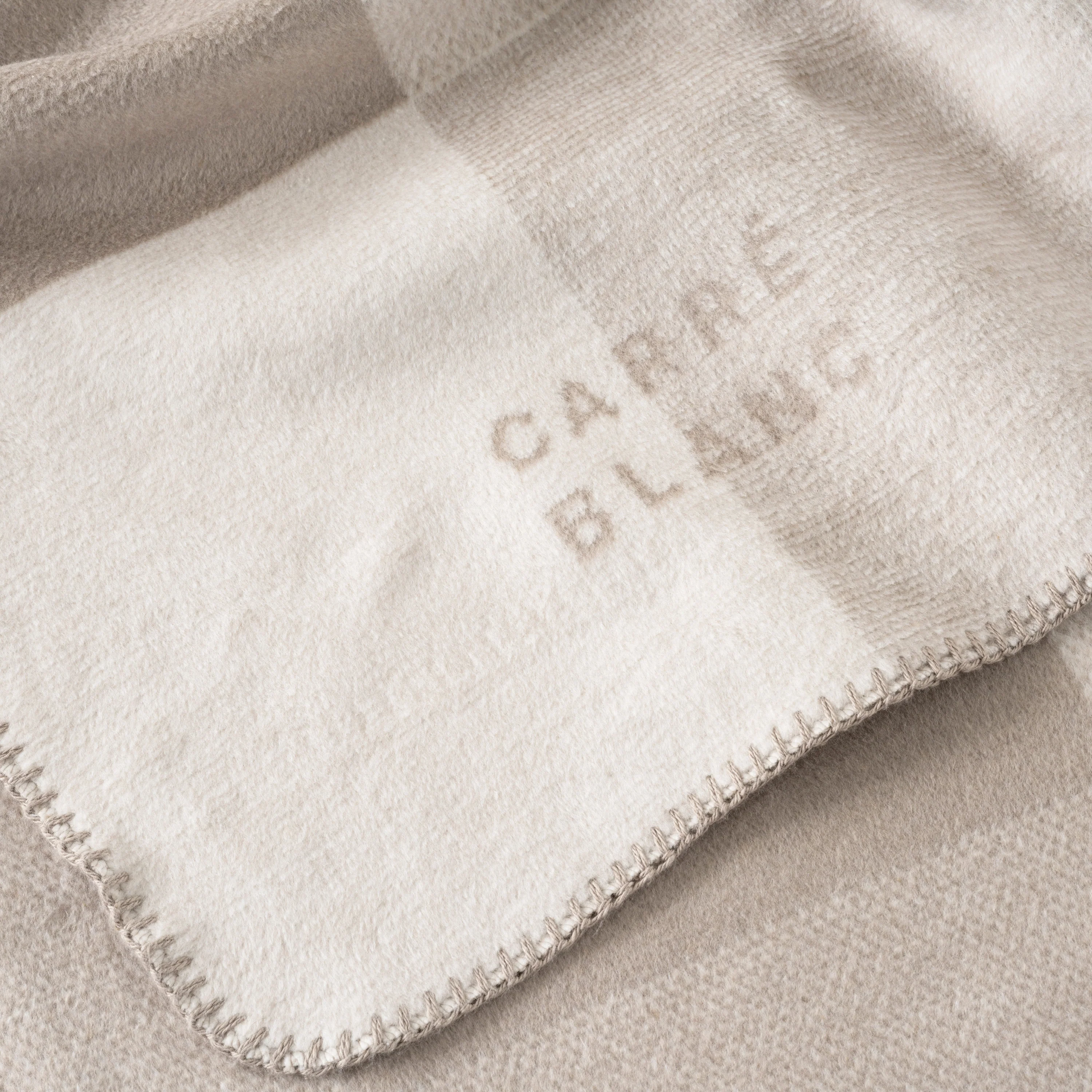 Adret Plaid Cotton Blanket - Beige - Image 4