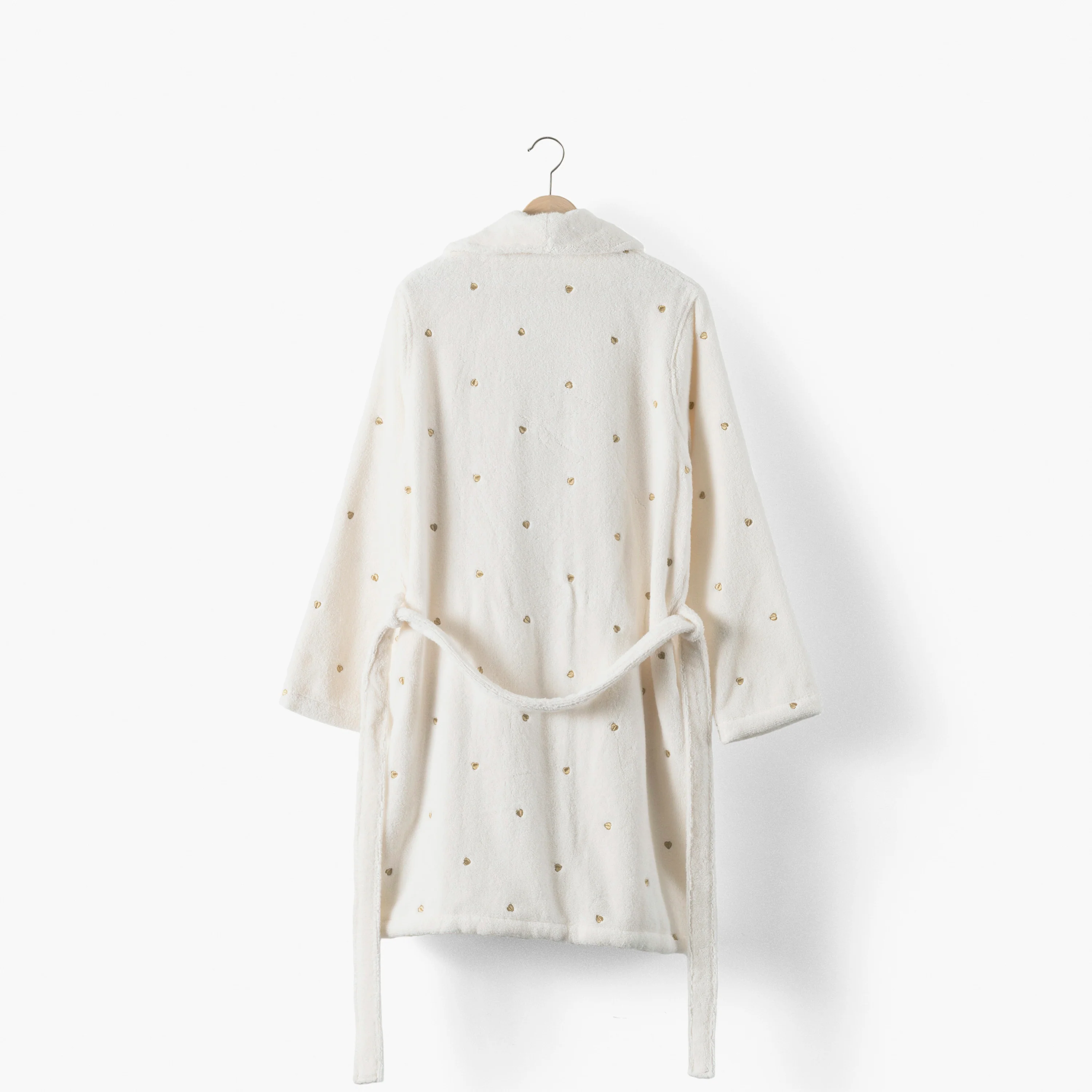 Amore Women's Cotton Bathrobe - Beige - Image 3