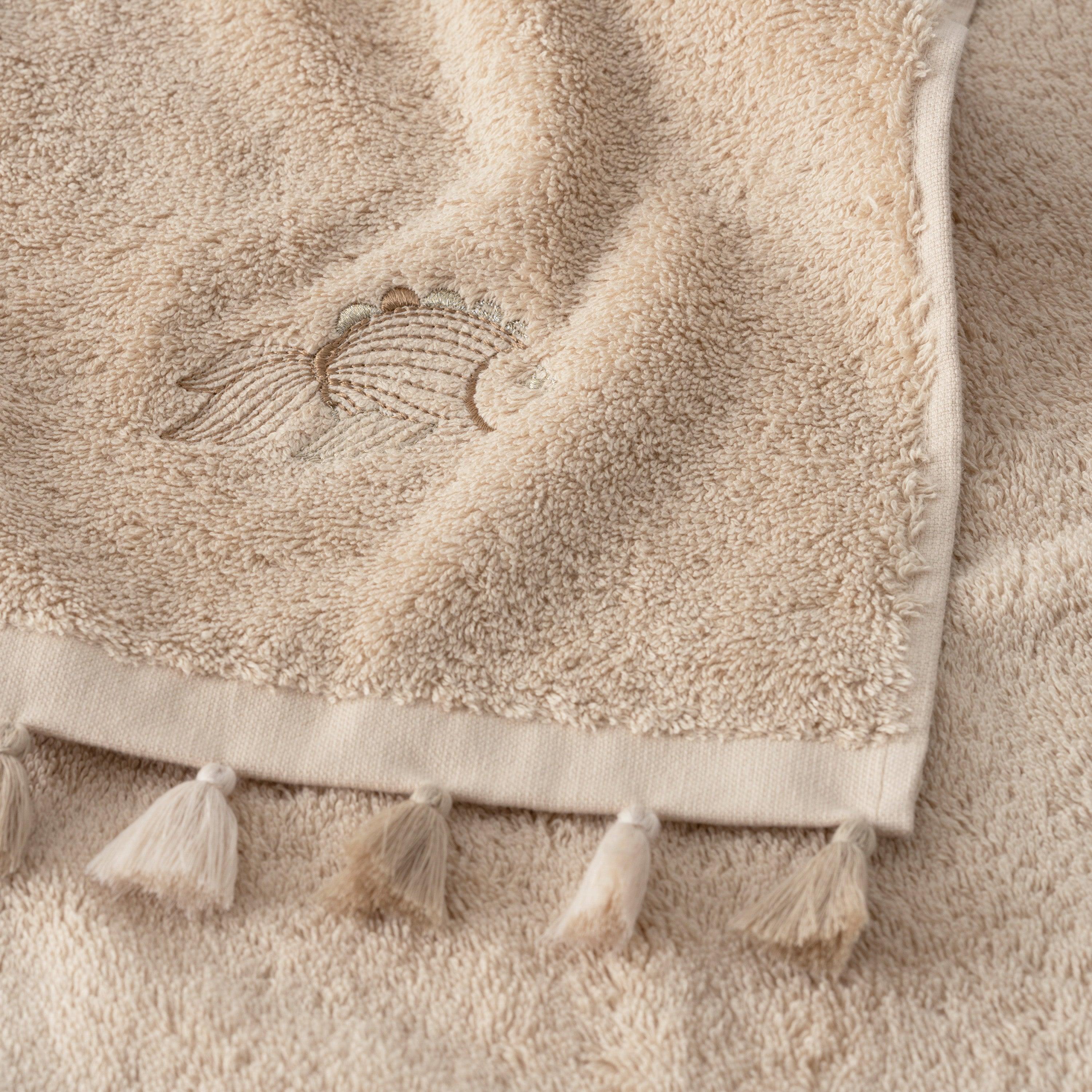 Amorgos Cotton Bath Towel - Beige - Image 4