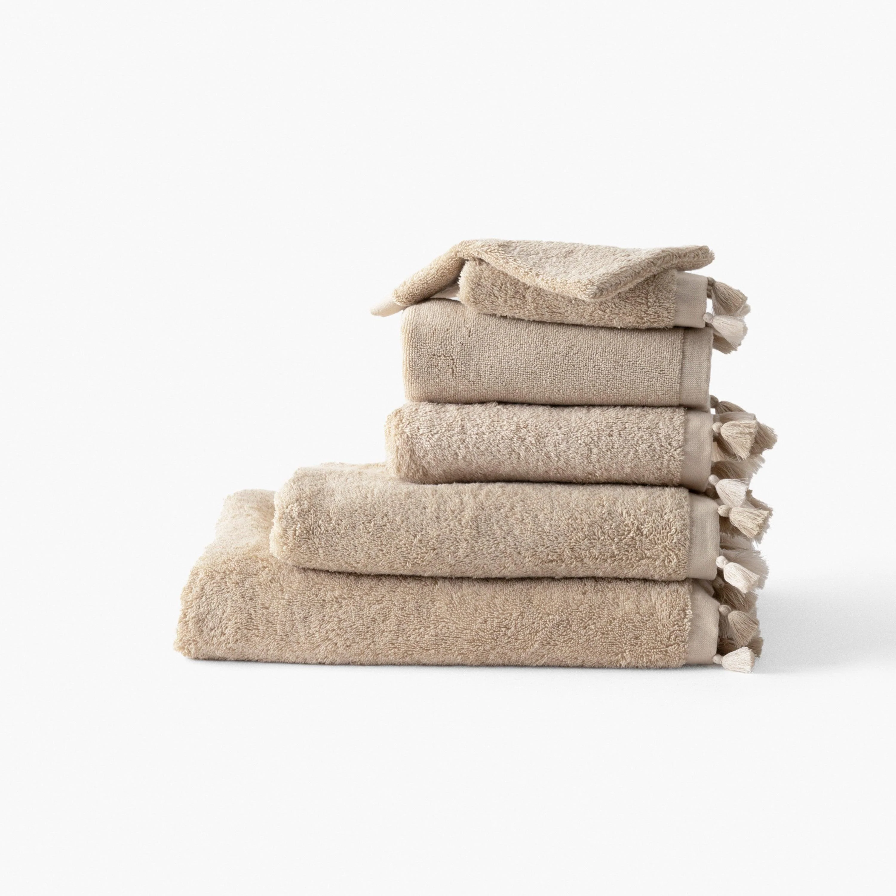 Amorgos Cotton Bath Towel - Beige - Image 6