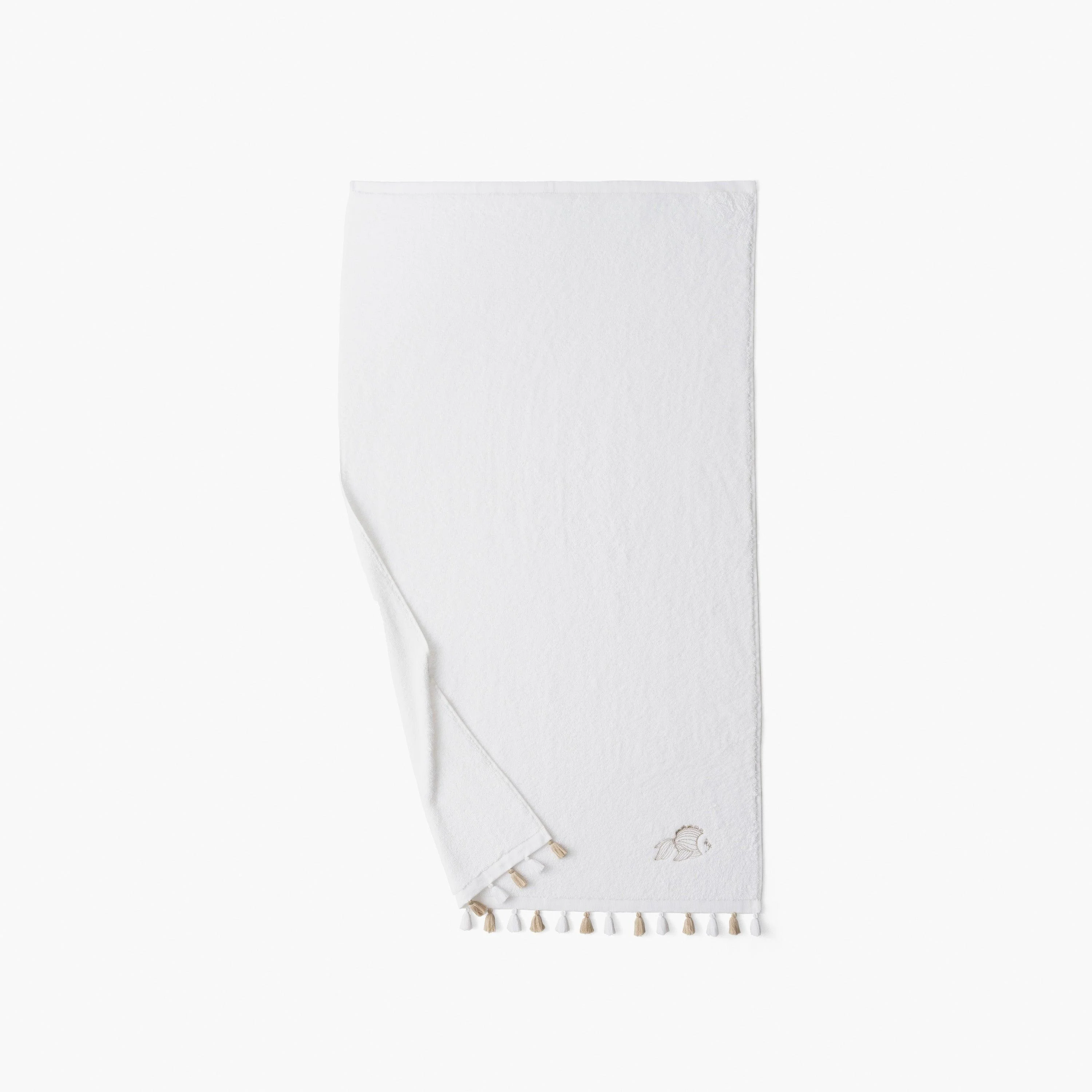 Amorgos Cotton Bath Towel - White - Image 8