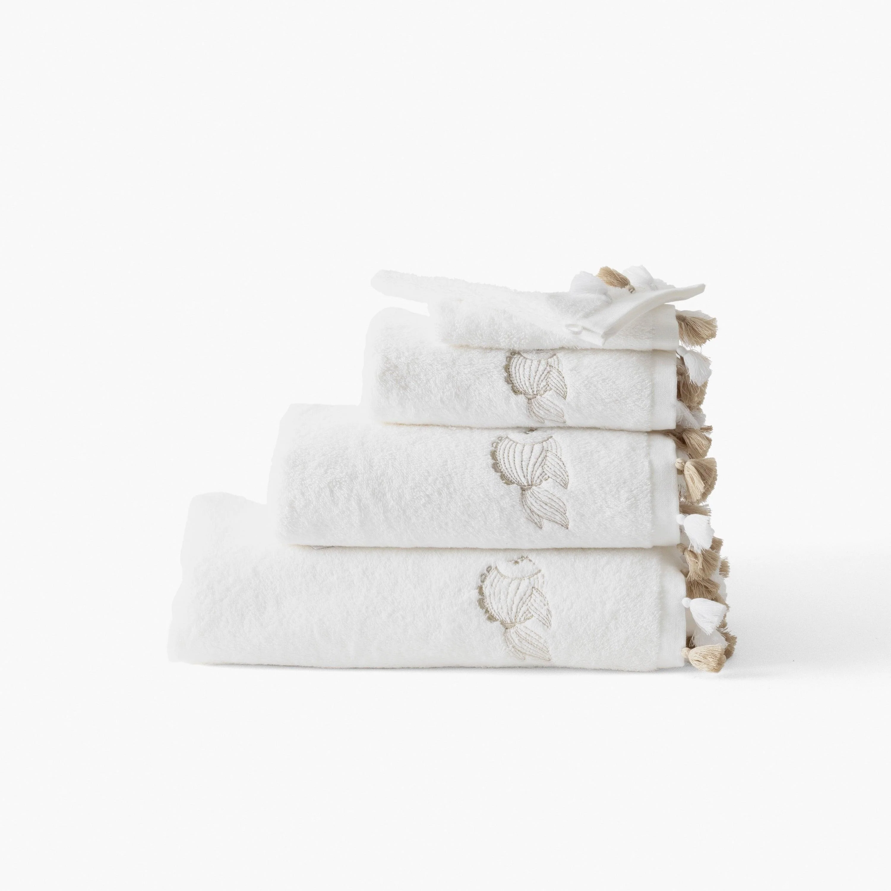 Amorgos Cotton Bath Towel - White - Image 9