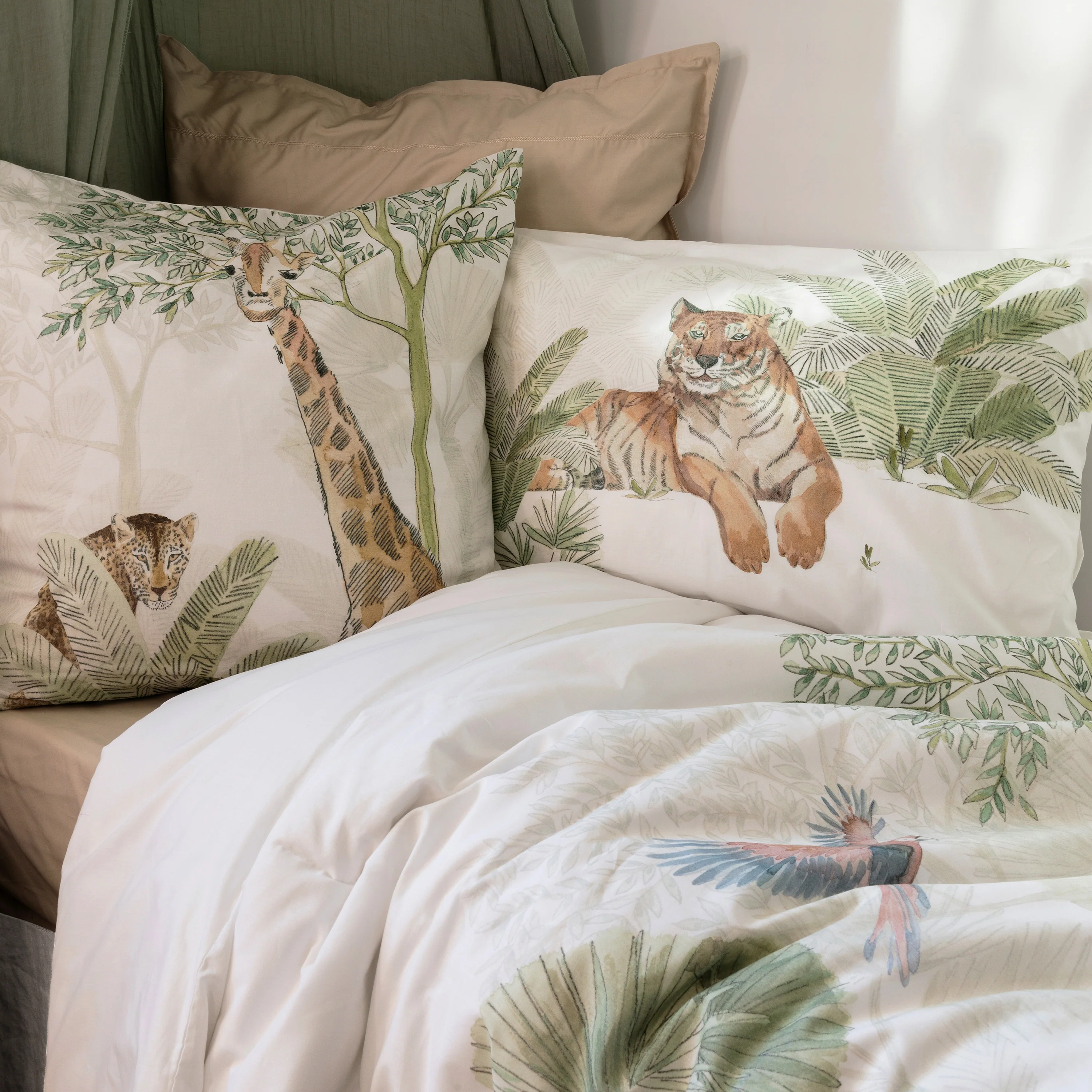 Anima Square Organic Cotton Pillowcase - Multicolour - Image 3