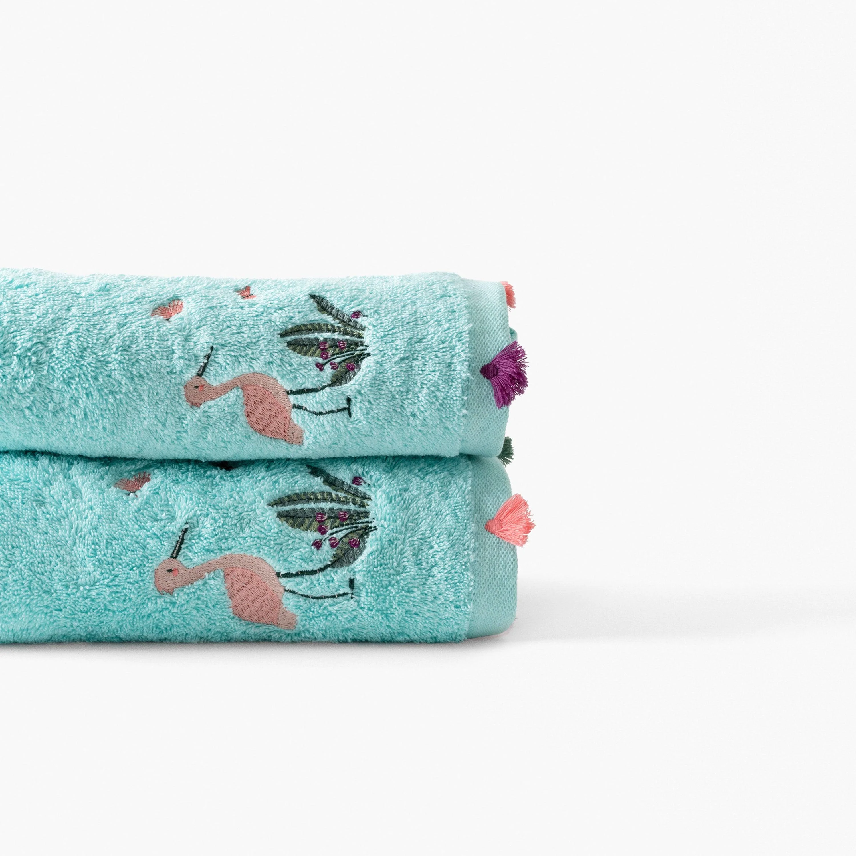 Aruba Cotton Bath Towel - Celadon - Image 5