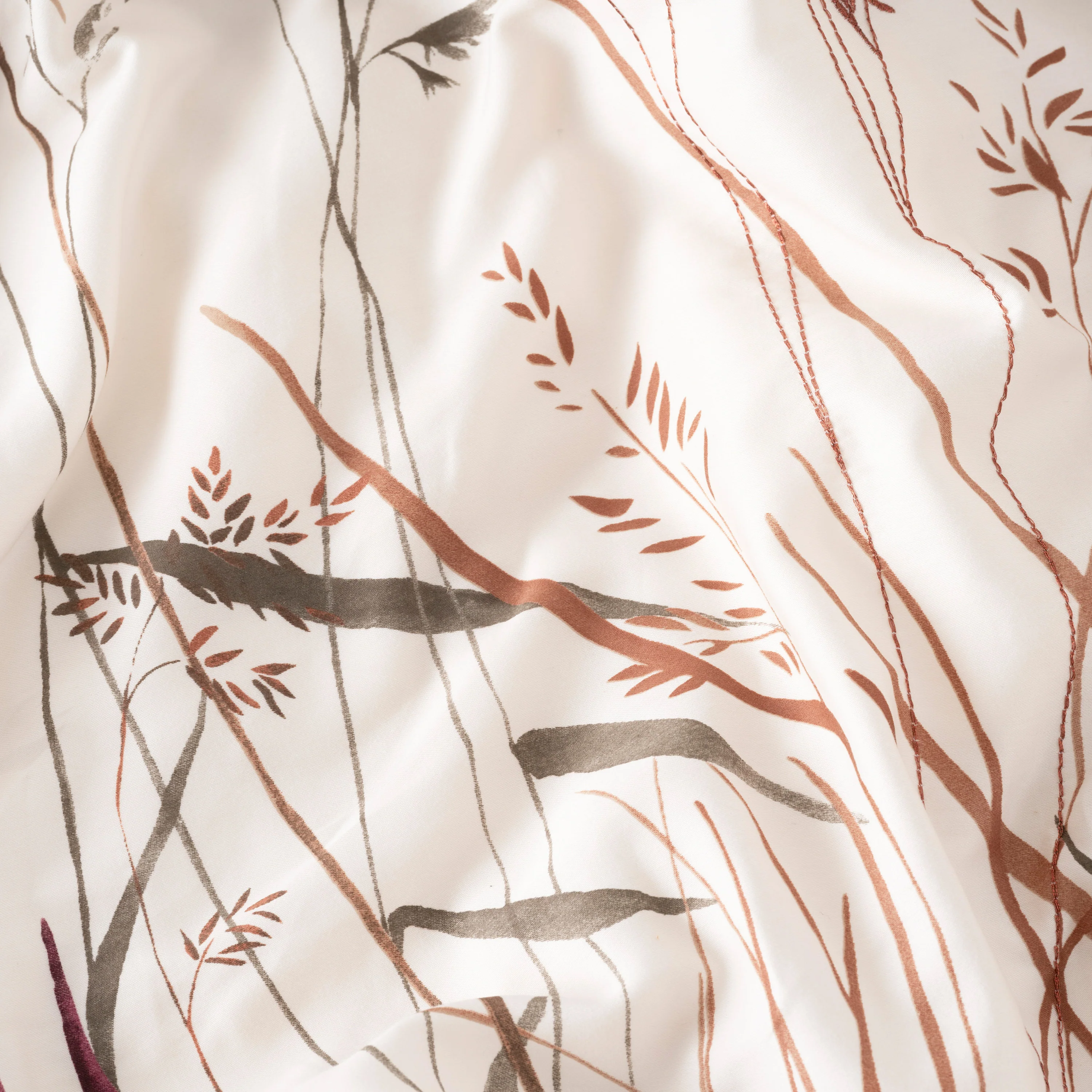 Aura Cotton Duvet Cover - Beige - Image 6