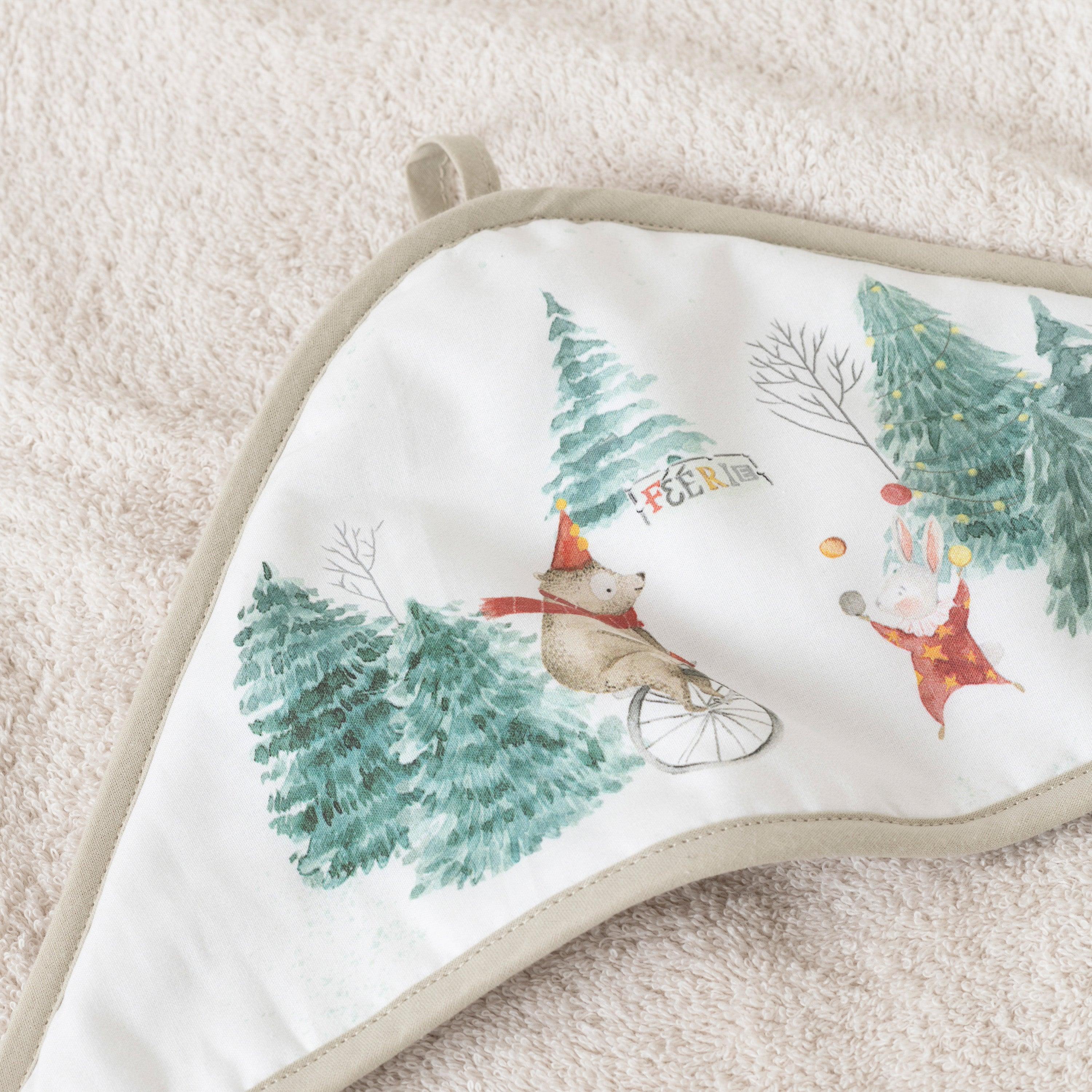 Bath Cape in Cotton Feeries Ivory - Image 2