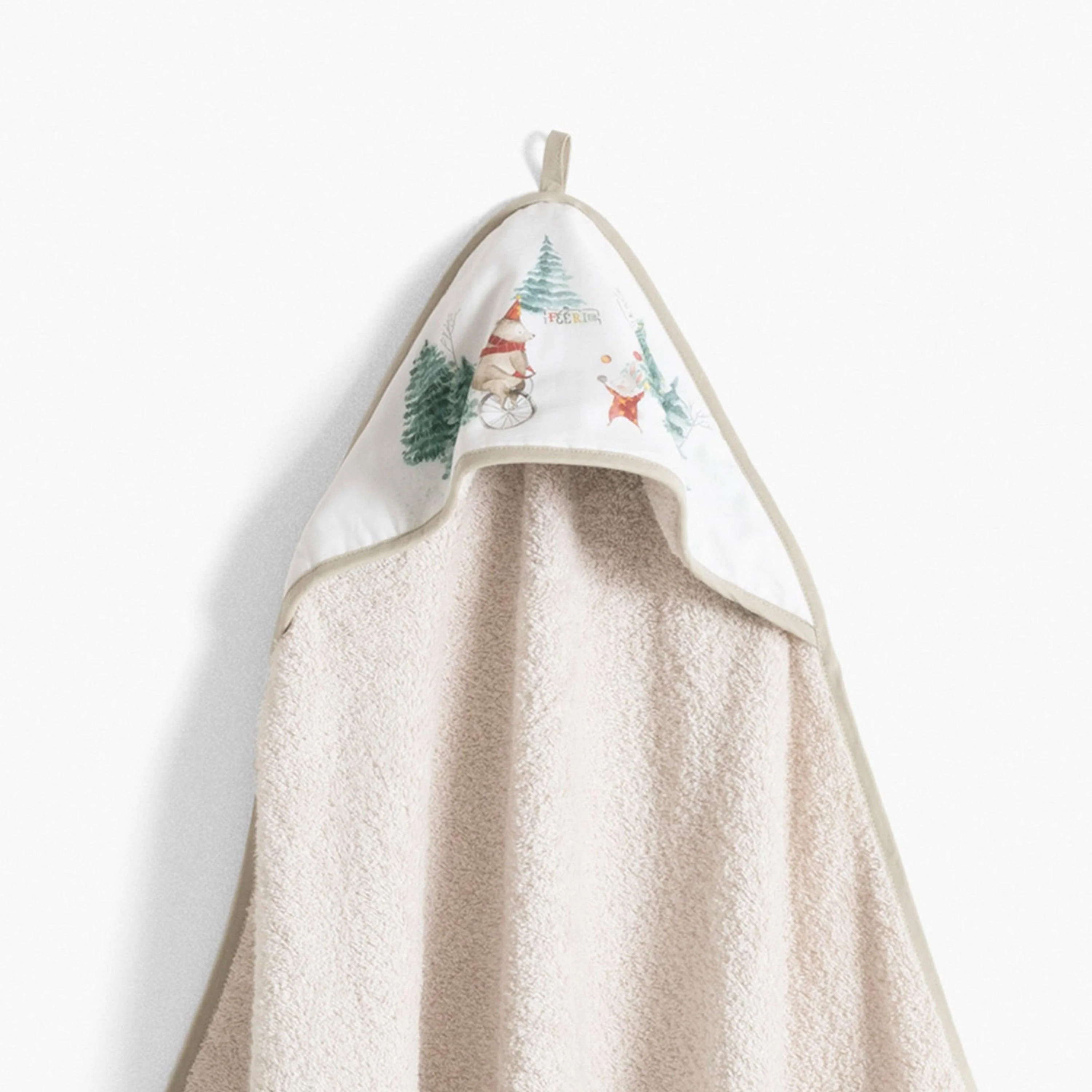 Bath Cape in Cotton Feeries Ivory - Image 3