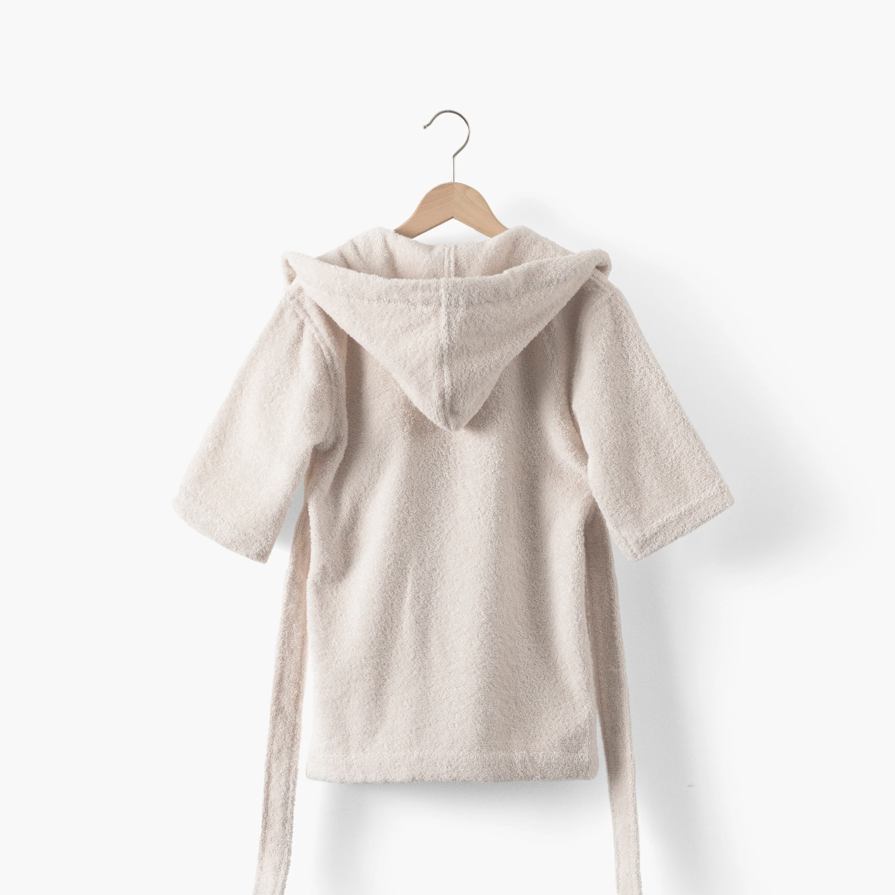 Bienvenue Children's Organic Cotton Bathrobe - Beige - Image 3