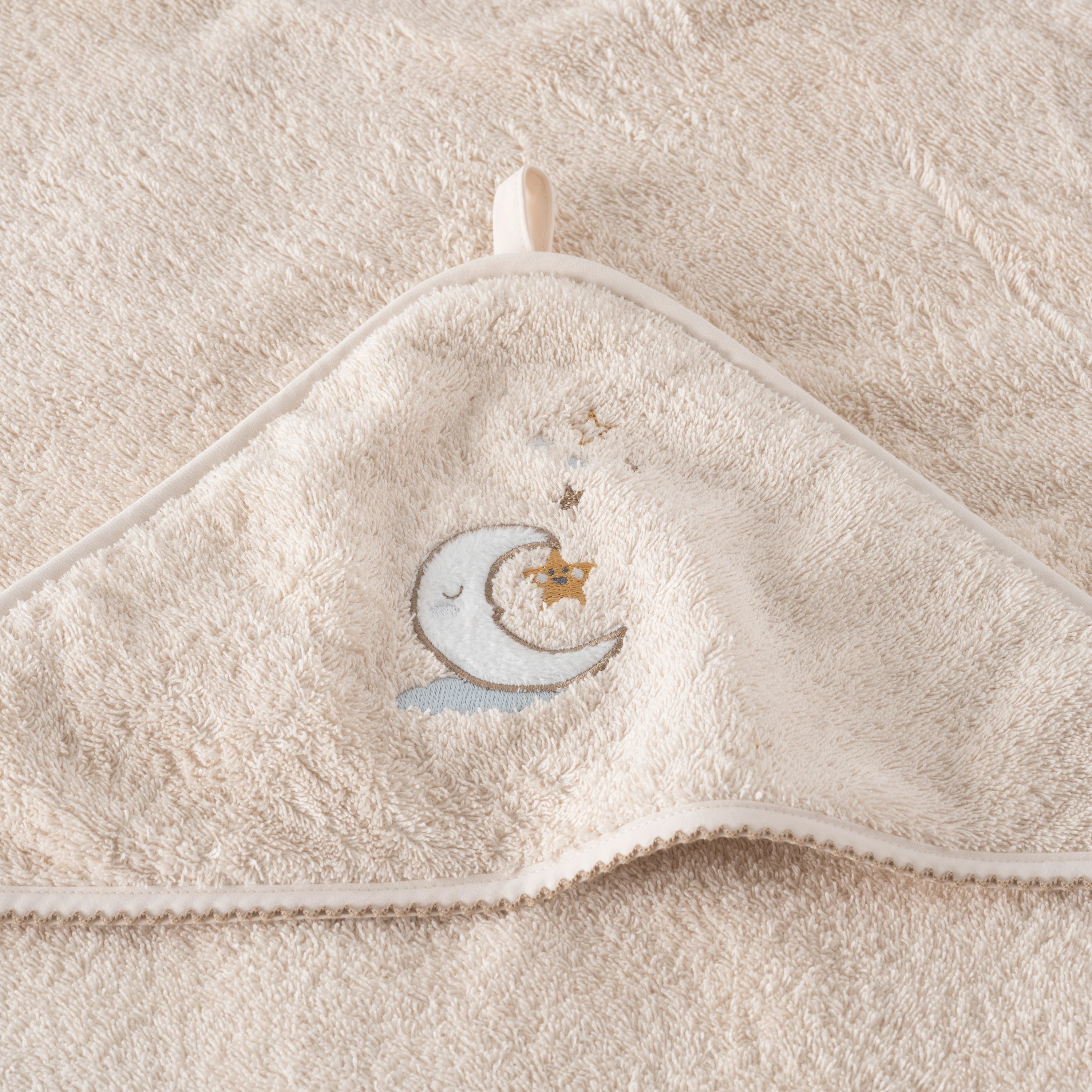 Bienvenue Organic Cotton Bath Cape - Beige - Image 2