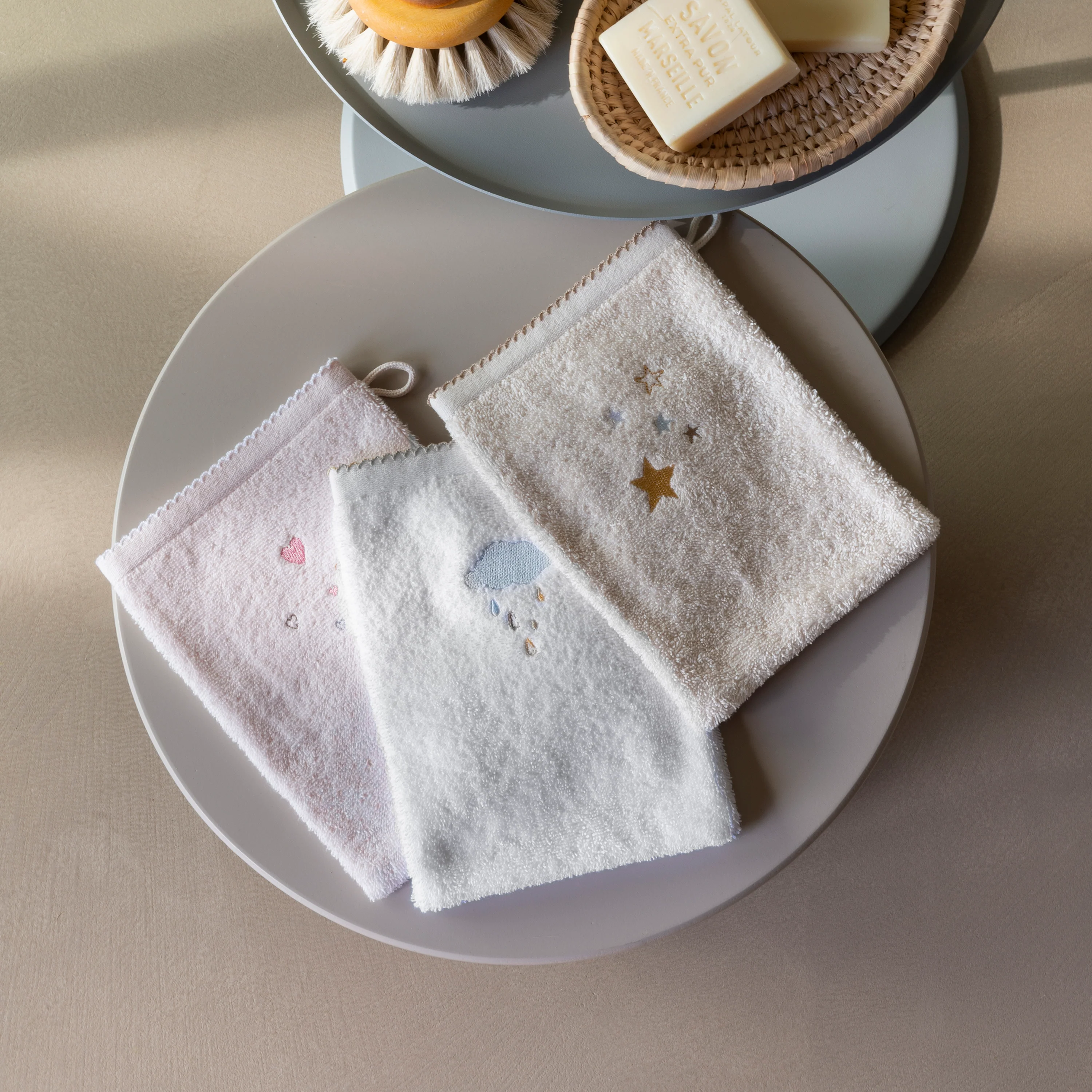 Bienvenue Cotton Bath Glove - Beige - Image 3