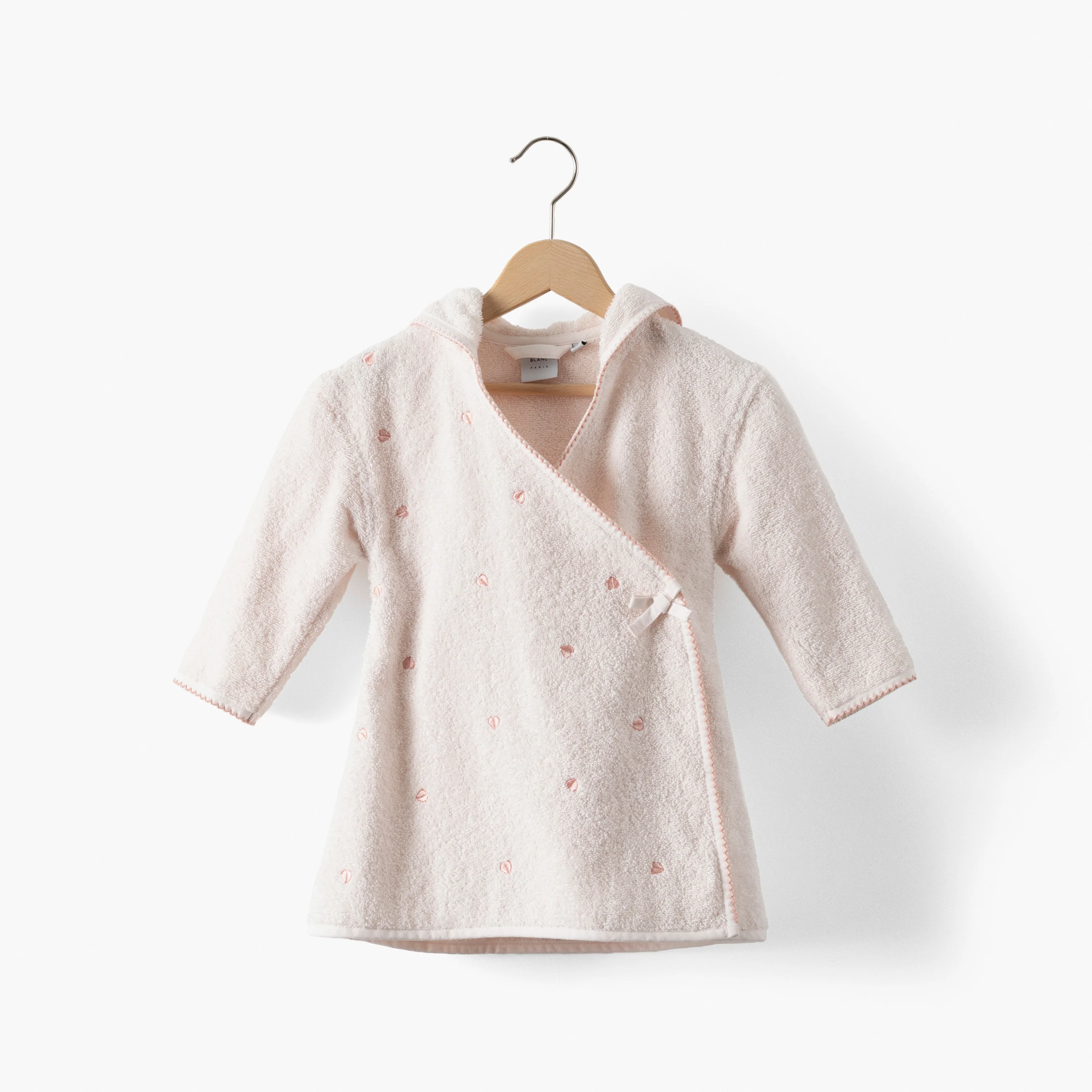 Bienvenue Children's Organic Cotton Bathrobe - Nude Pink
