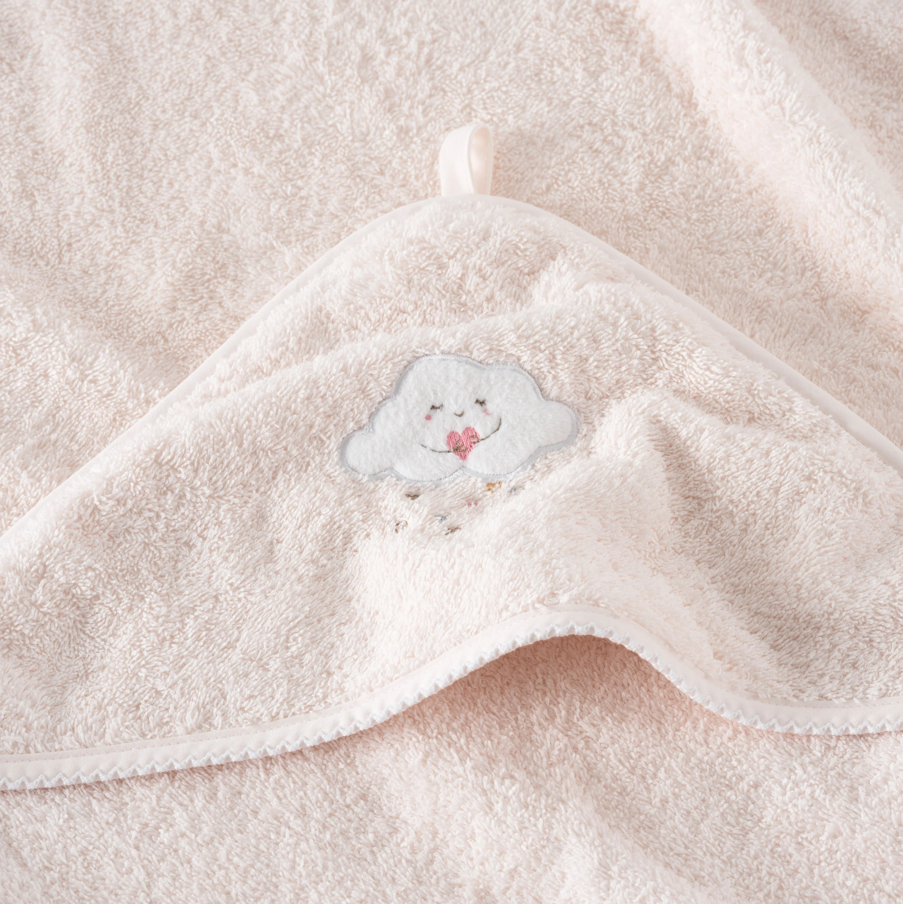 Bienvenue Organic Cotton Bath Cape - Rose - Image 4