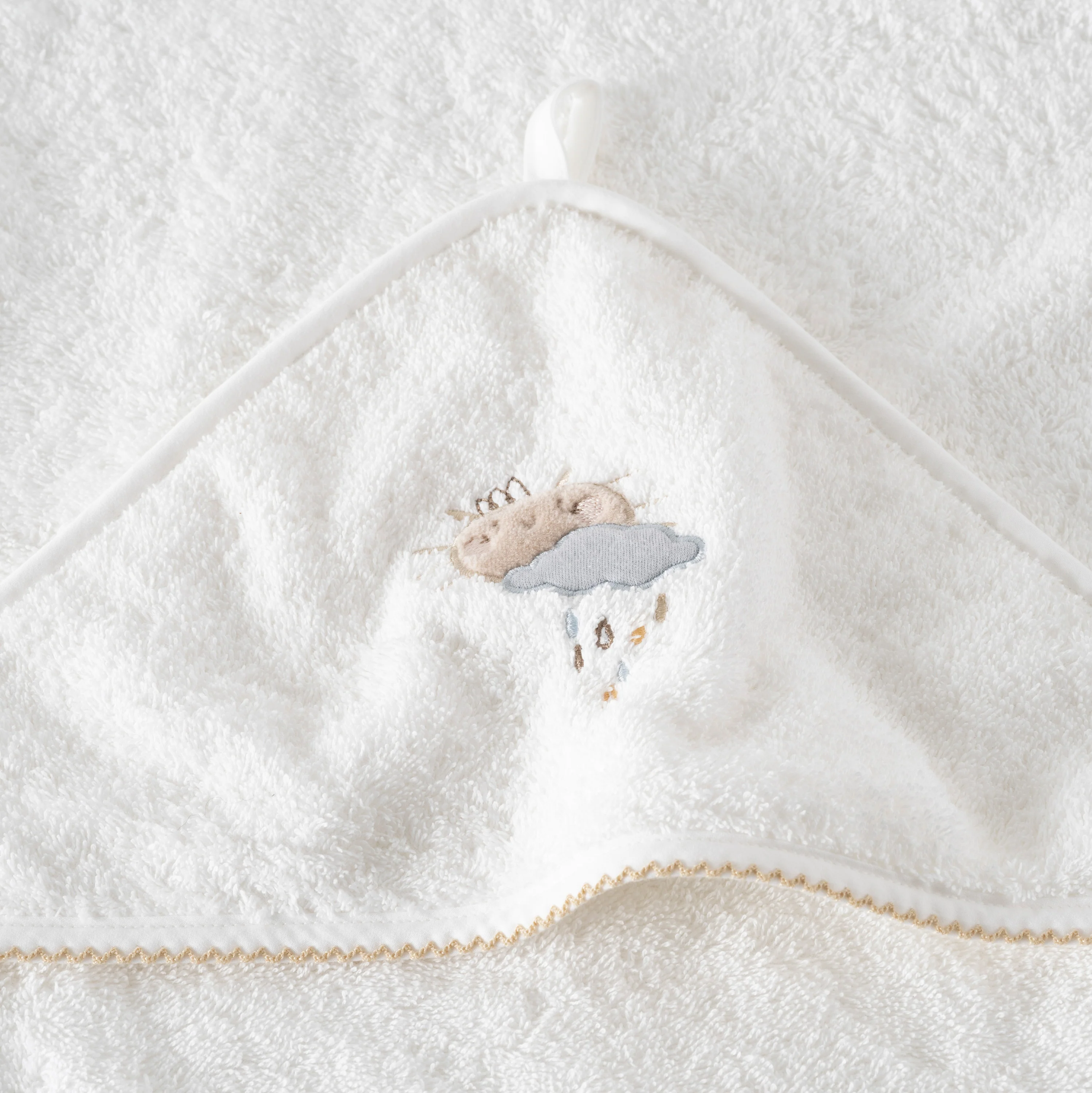 Bienvenue Organic Cotton Bath Cape - White - Image 3