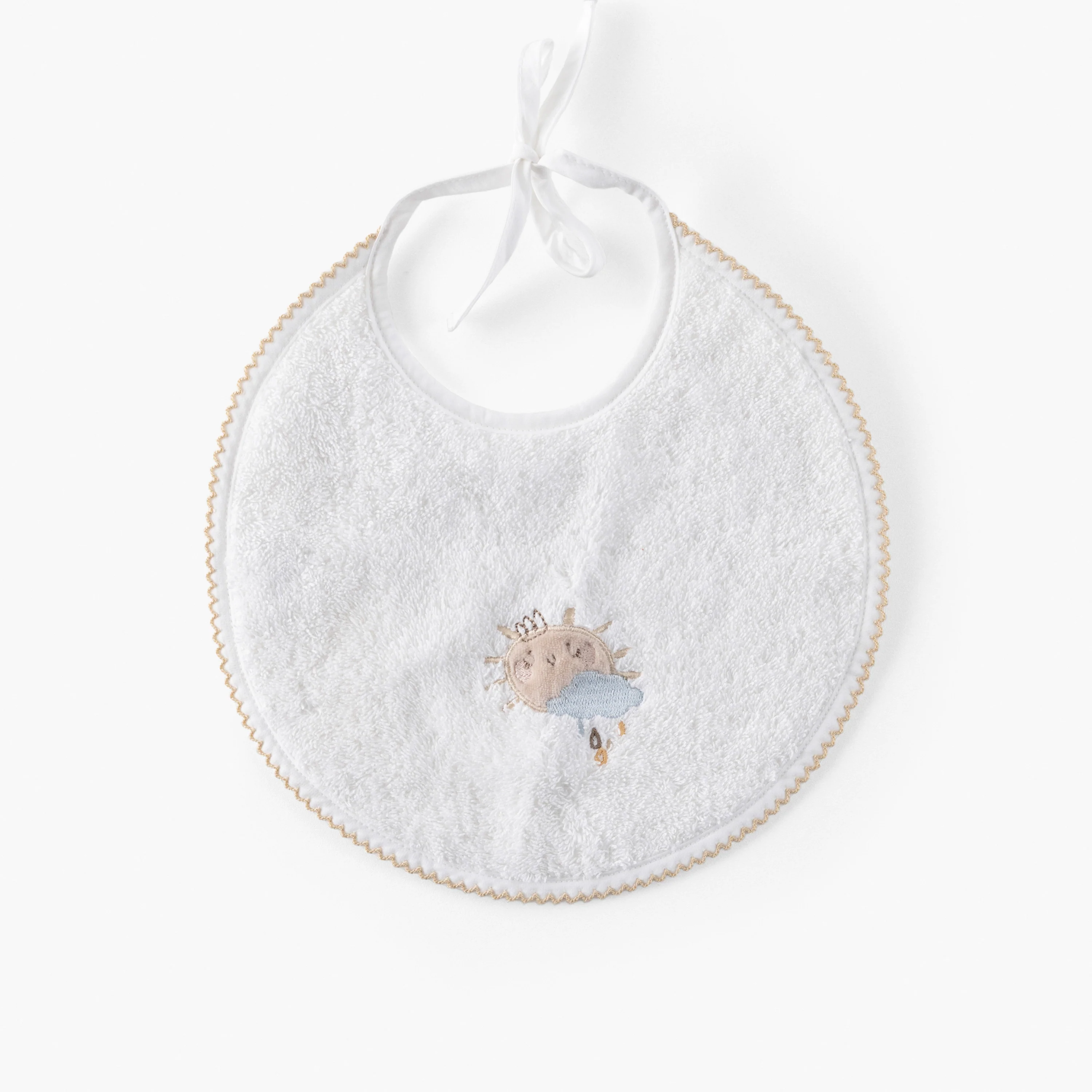 Bienvenue Organic Cotton Bib - White