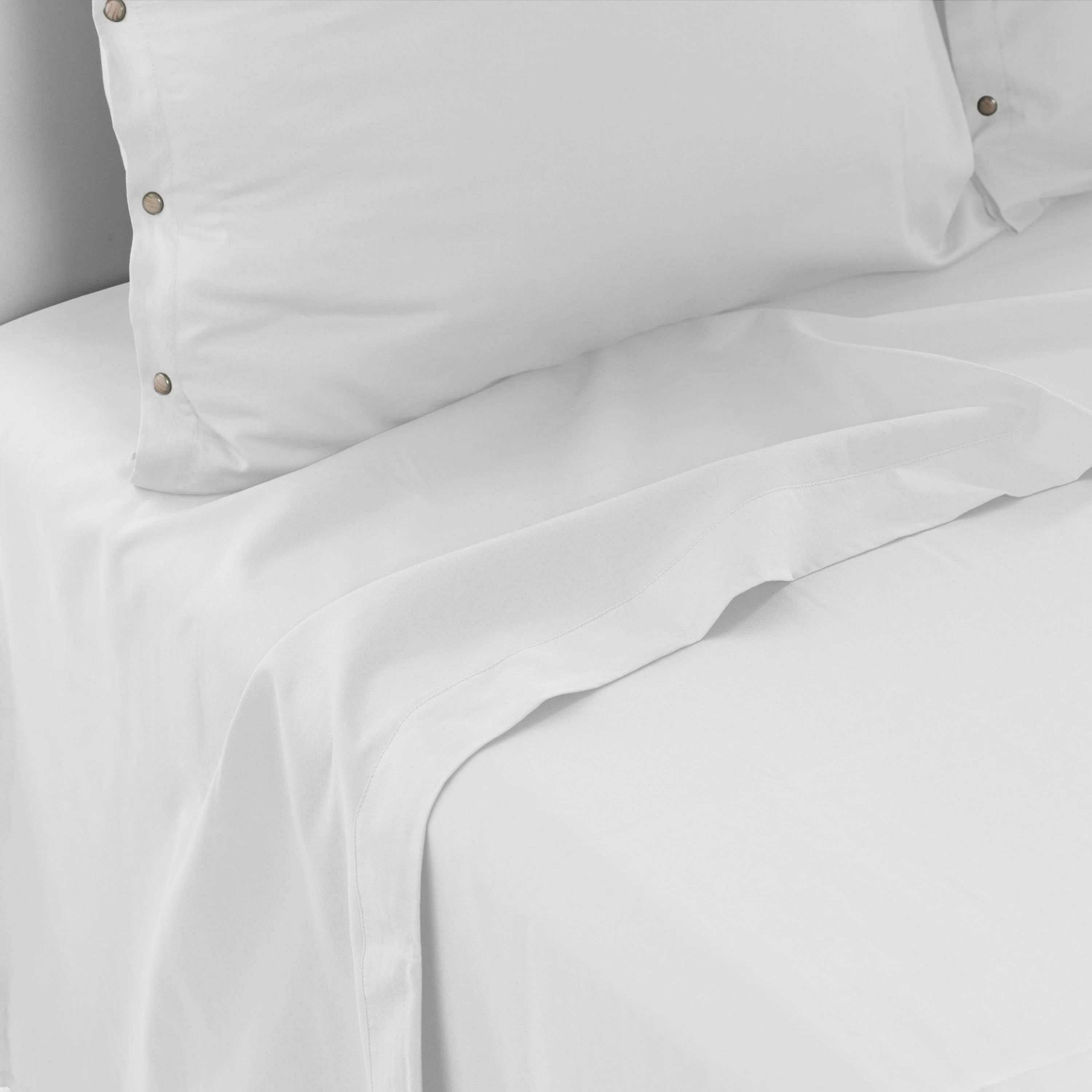 Quartz Organic Cotton Flat Sheet - White - Image 3