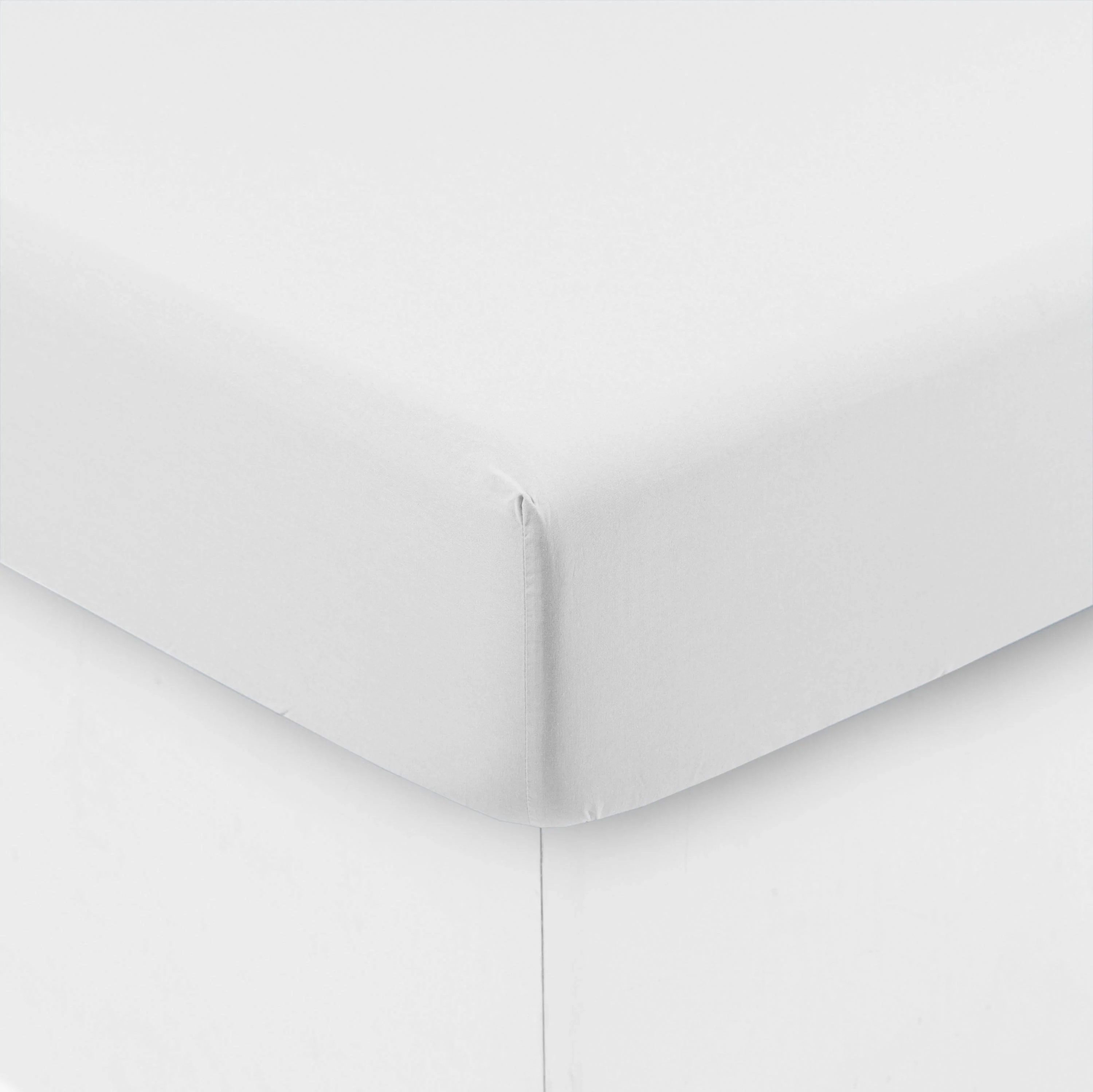 Songe Washed Cotton Fitted Sheet - White - Image 2