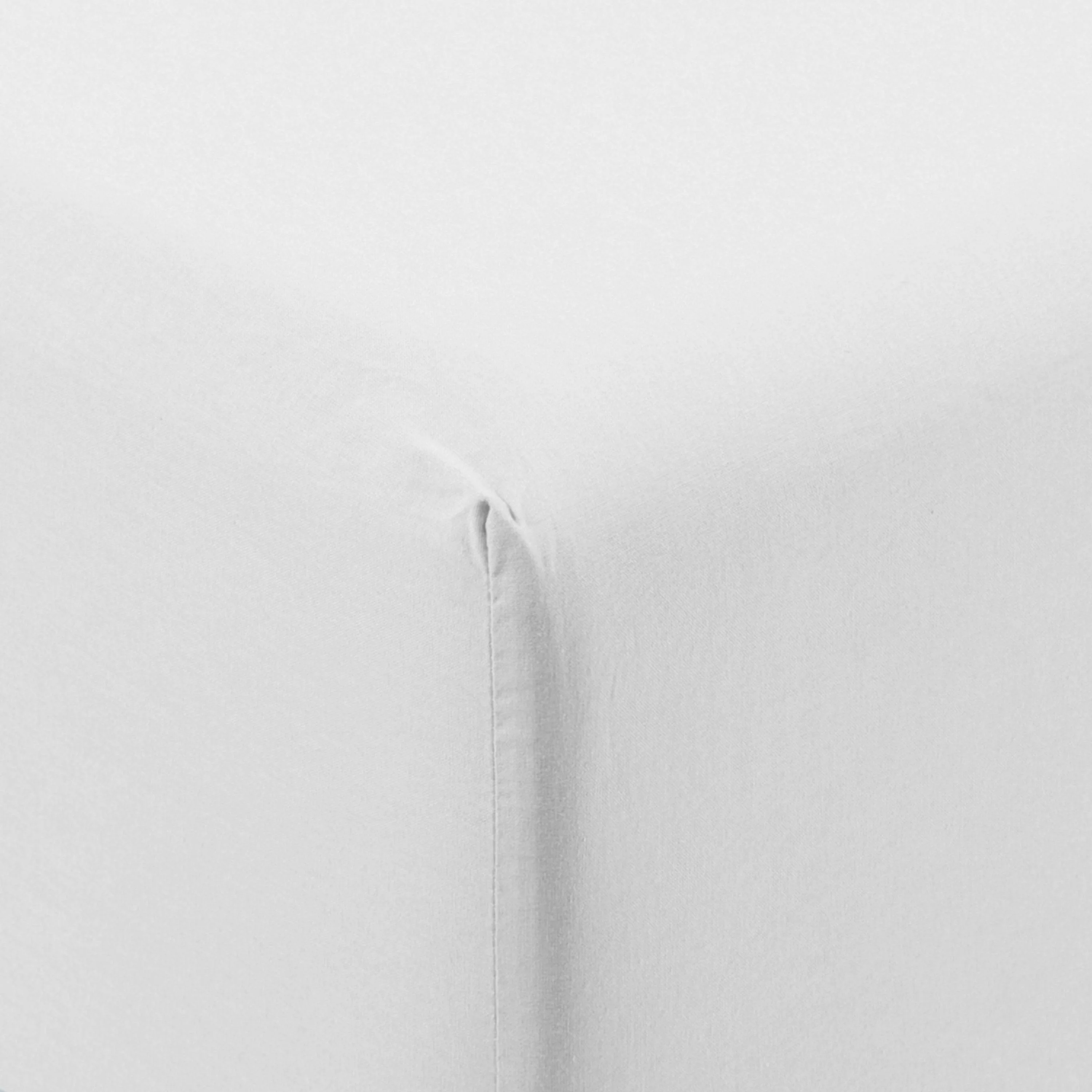 Songe Washed Cotton Fitted Sheet - White - Image 4