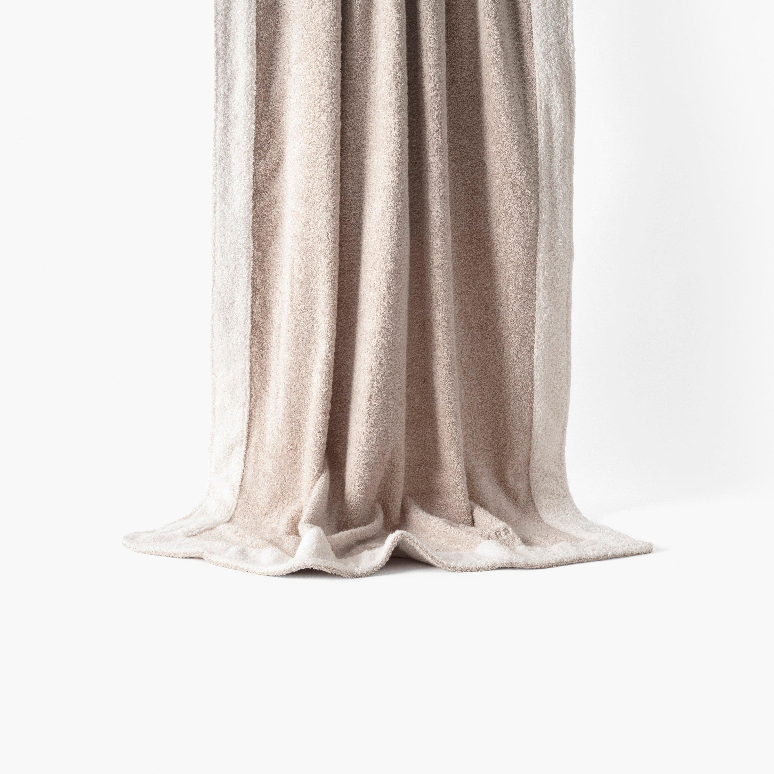 Greg Beige Cotton Beach Towel