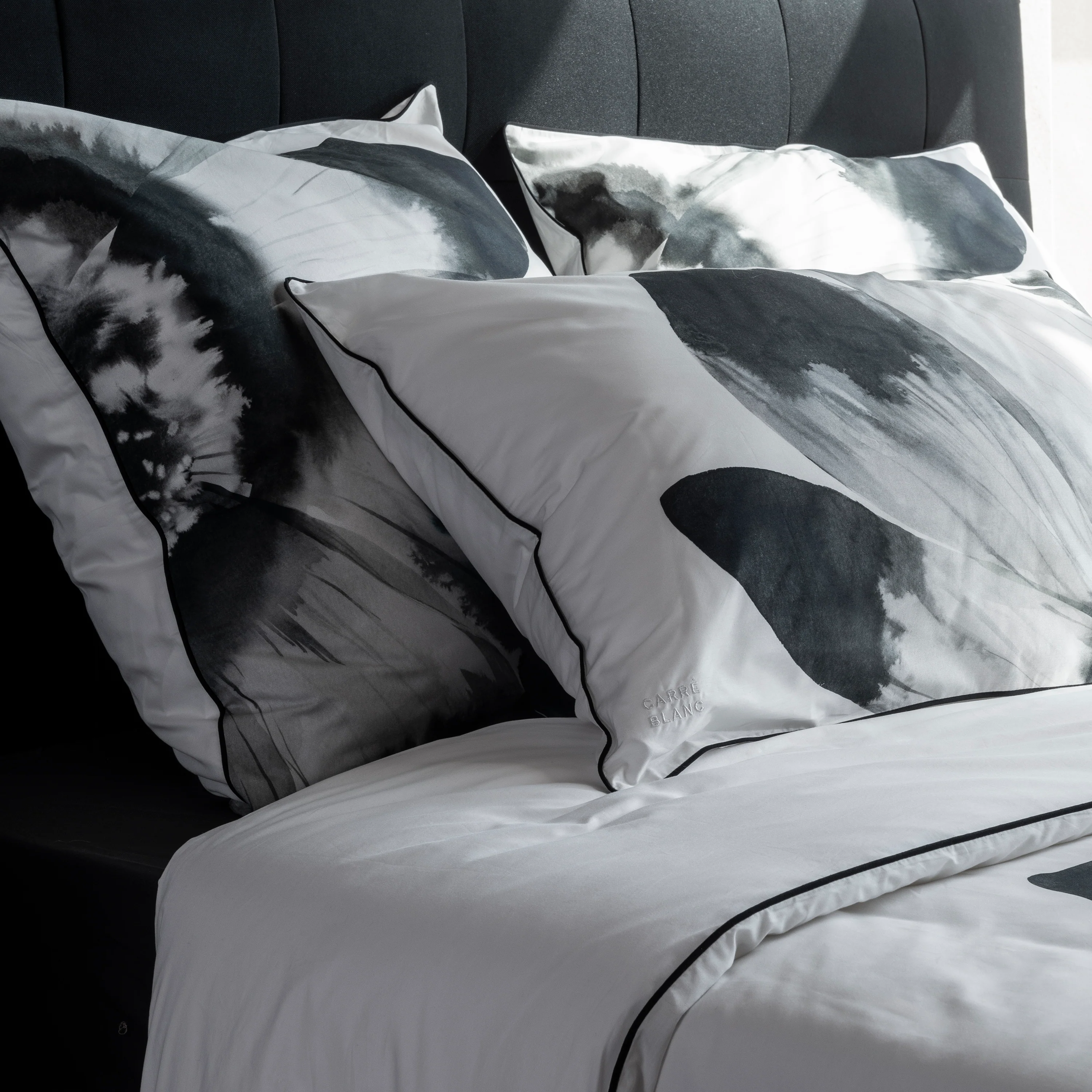 Danaide Rectangular Cotton Pillowcase - White - Image 3