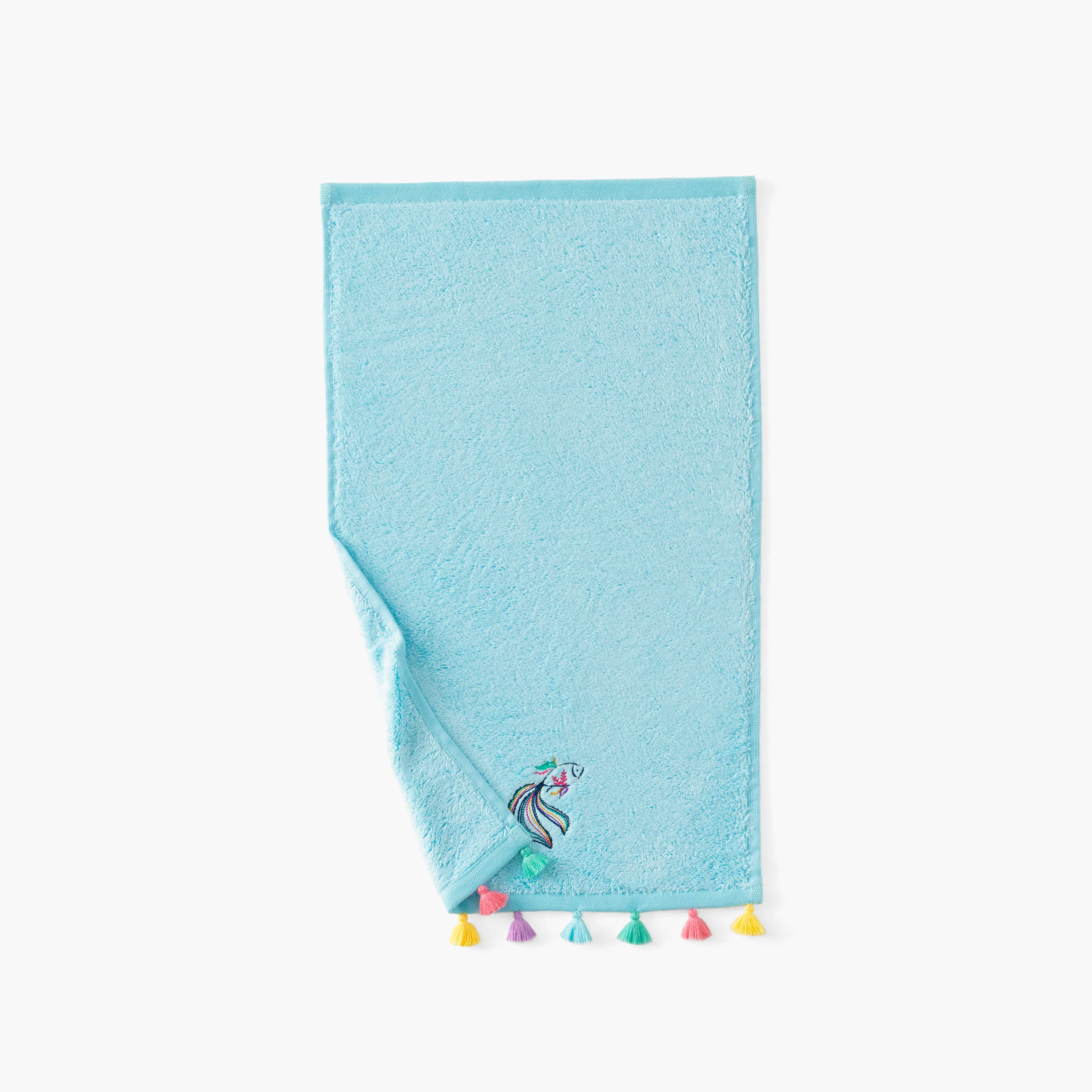 Demilune Cotton & Bamboo Viscose Guest Towel - Lagoon