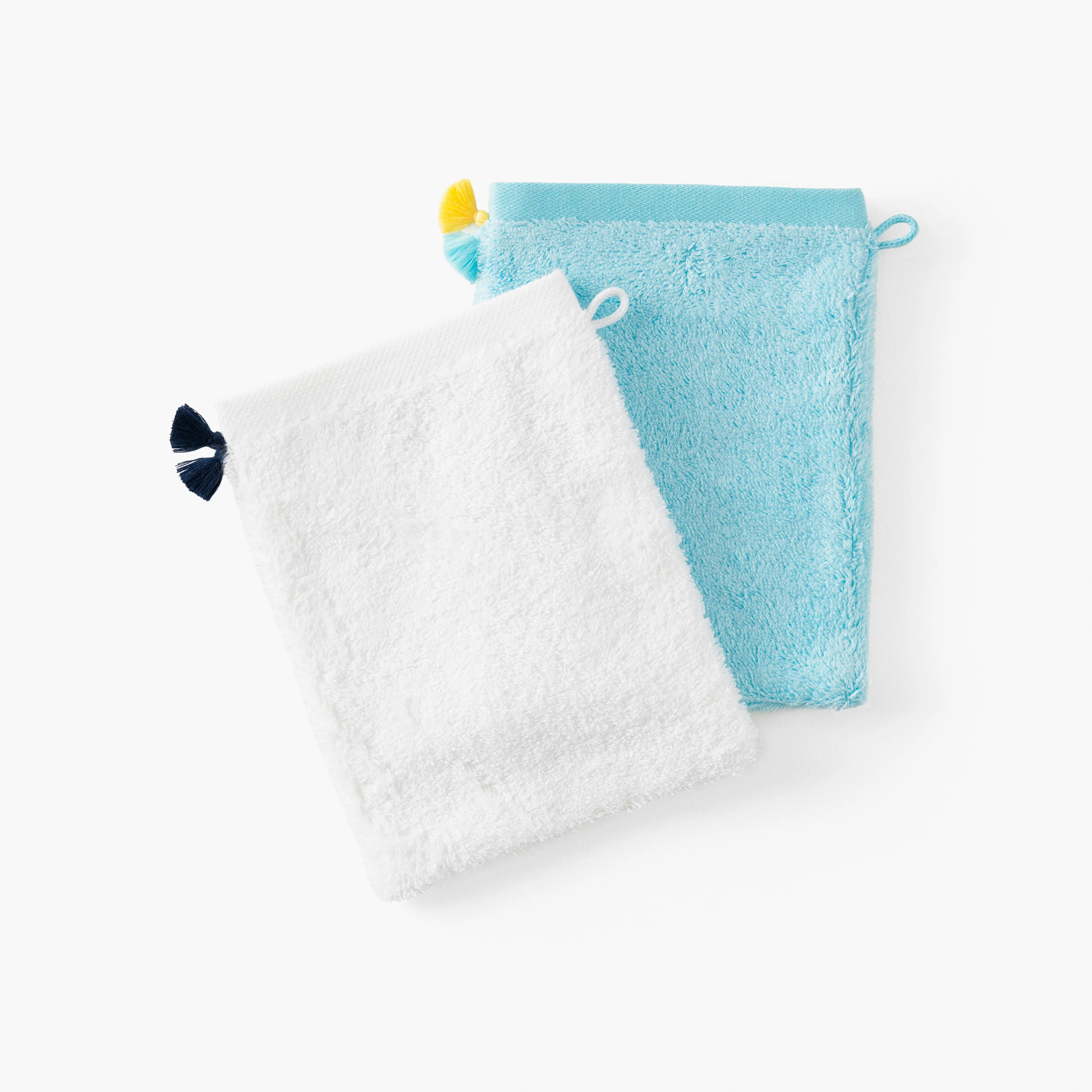 Demilune Cotton & Bamboo Viscose Bath Glove - Lagoon - Image 4