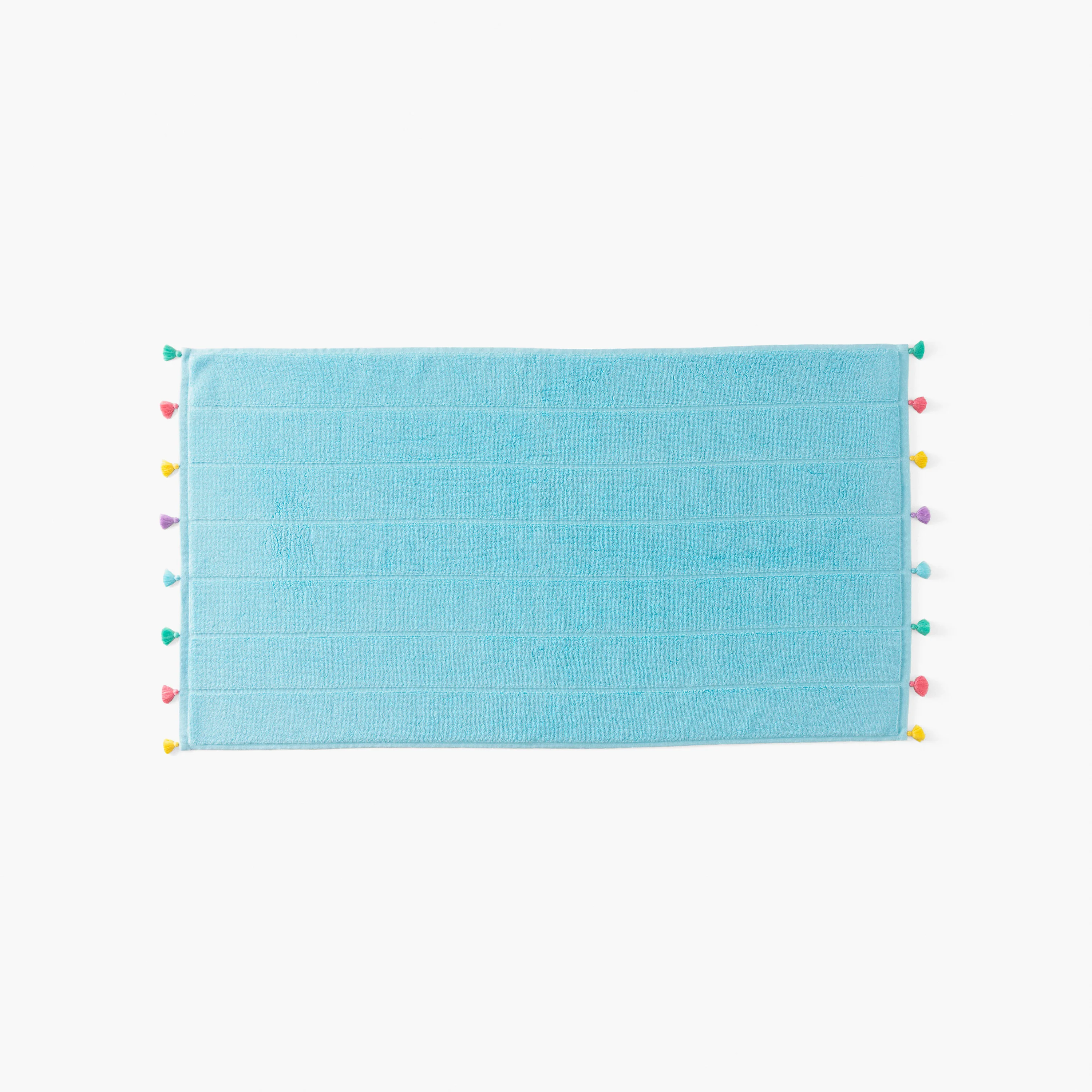 Demilune Cotton & Bamboo Viscose Bath Mat - Lagoon
