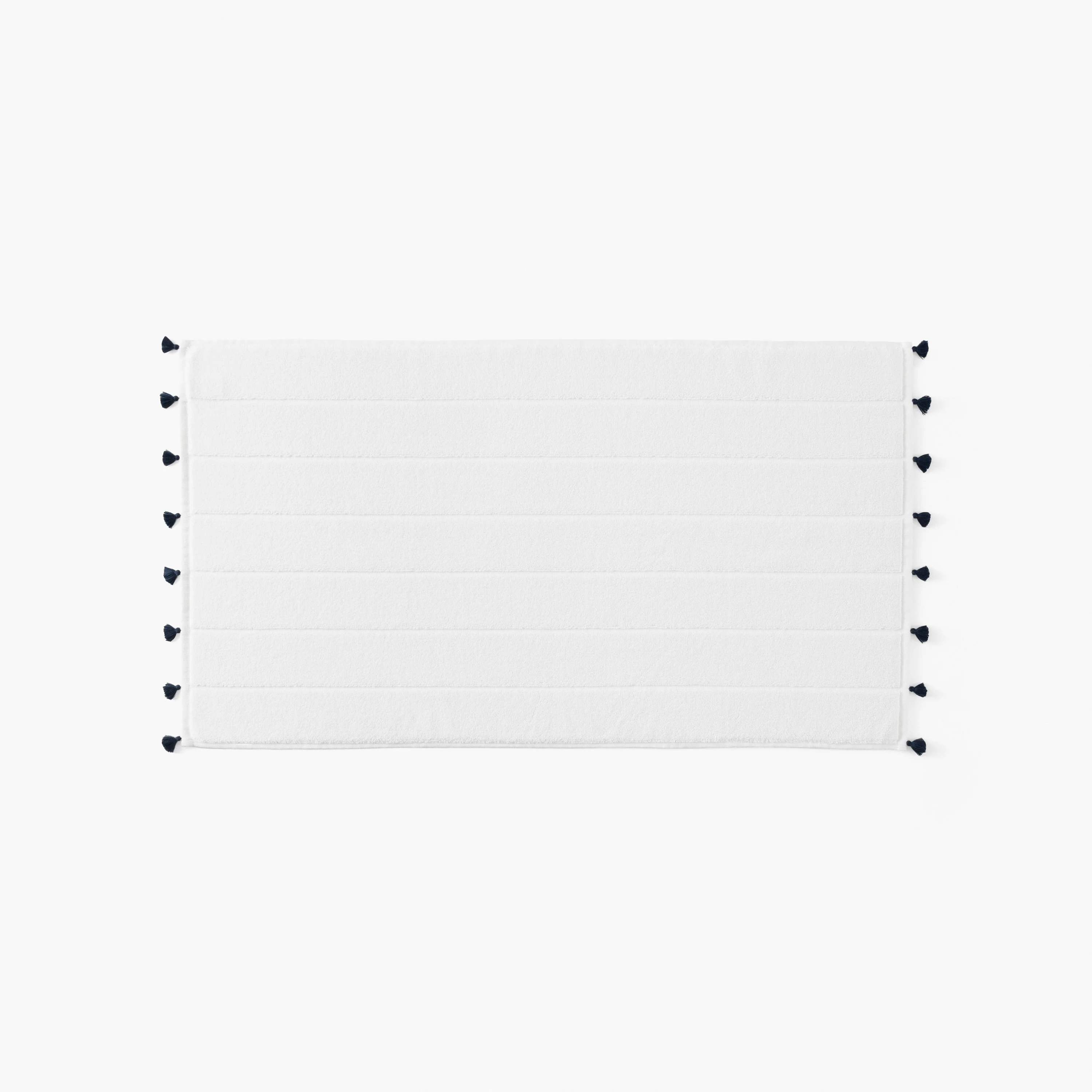 Demilune Cotton & Bamboo Viscose Bath Mat - White