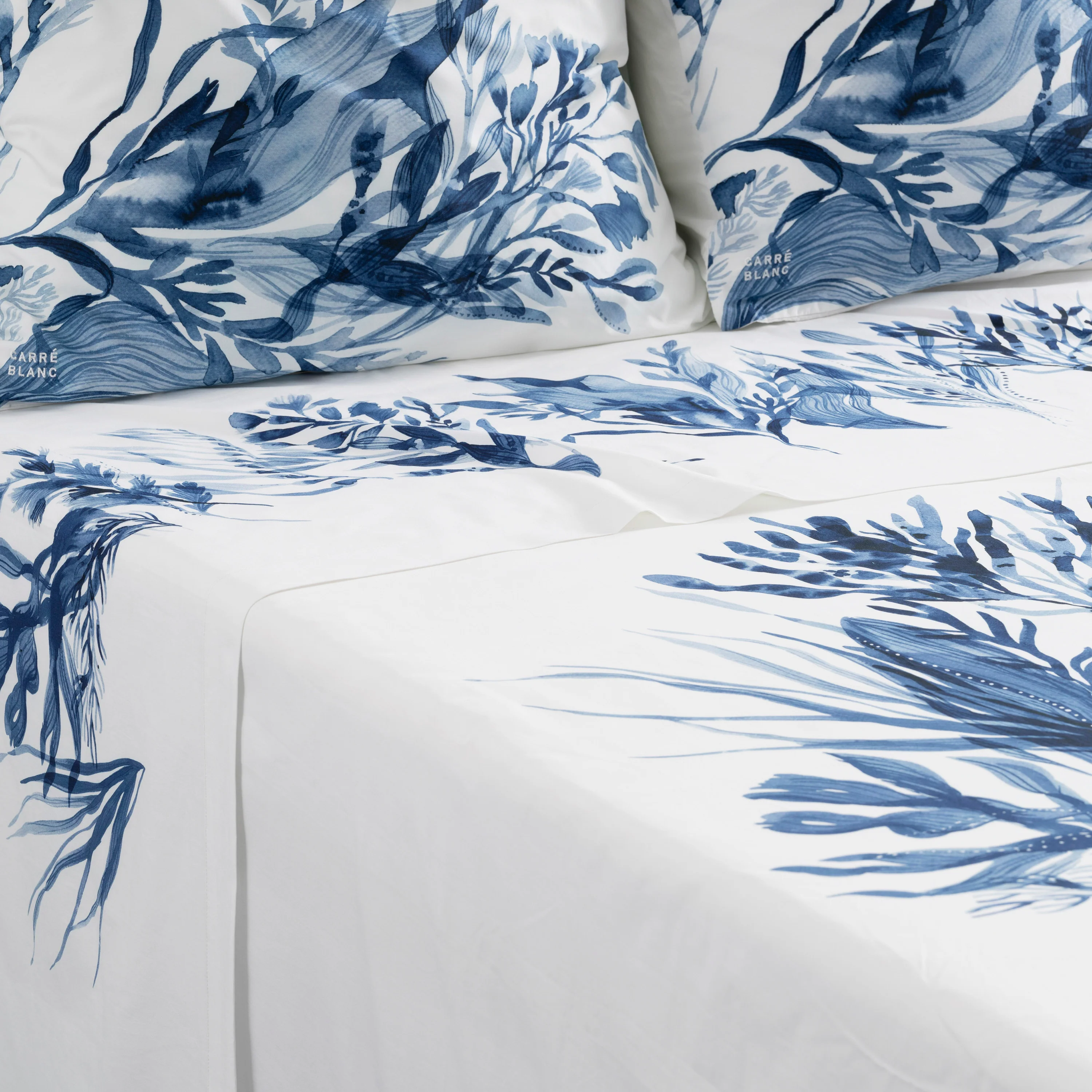 Demilune Cotton Flat Sheet - Marine - Image 3
