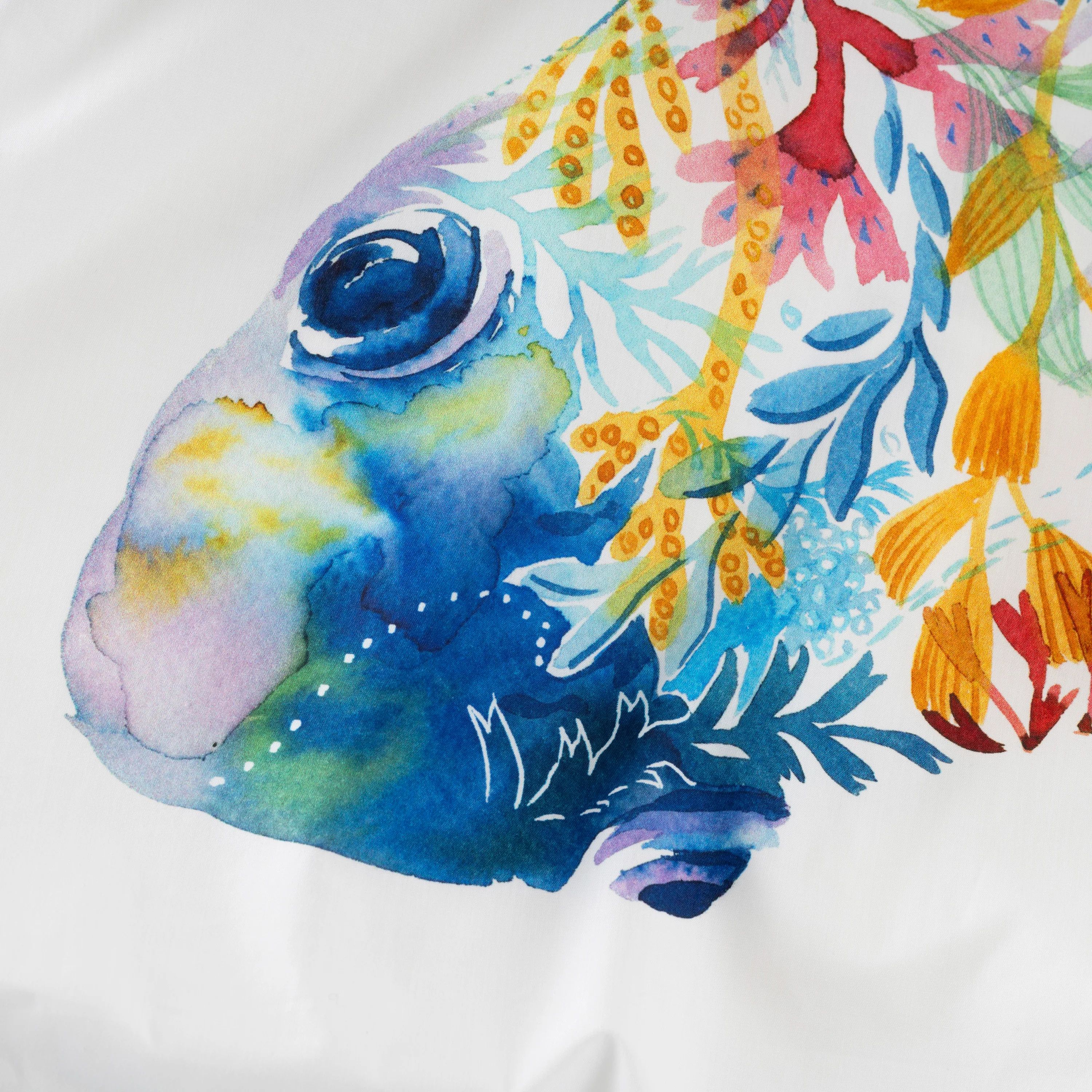 Demilune Reversible Cotton Duvet Cover - Multicolour - Image 5