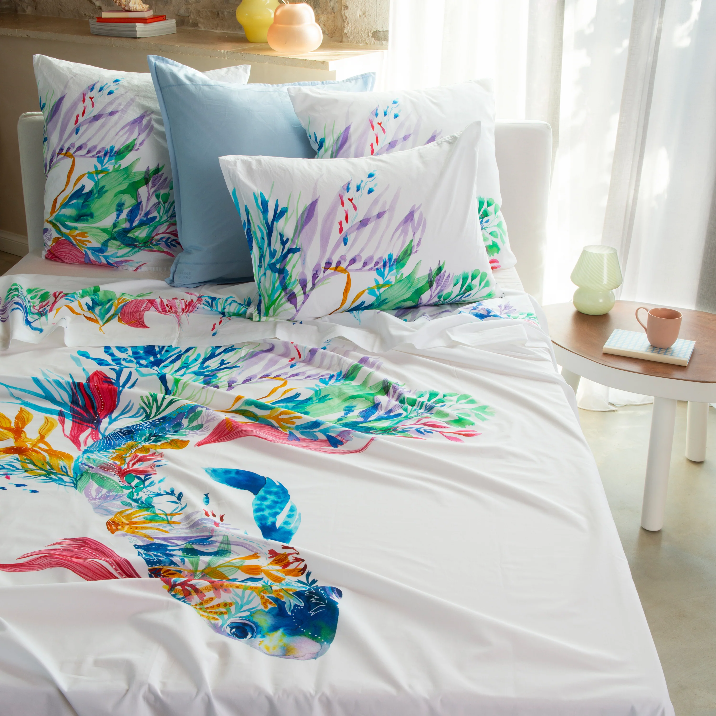 Demilune Square Cotton Pillowcase - Multicolour - Image 4