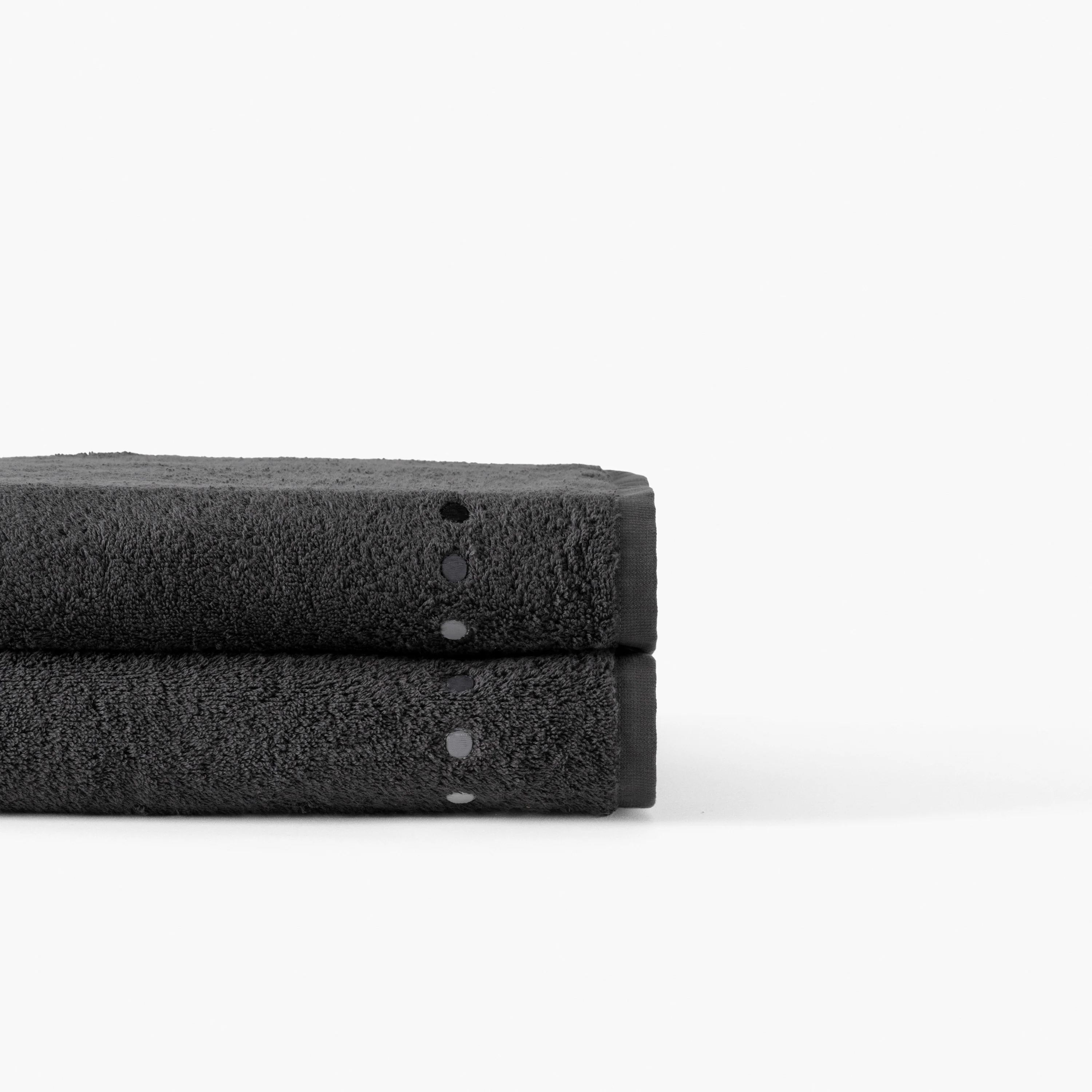 Dotsy Cotton Bath Towel - Coal