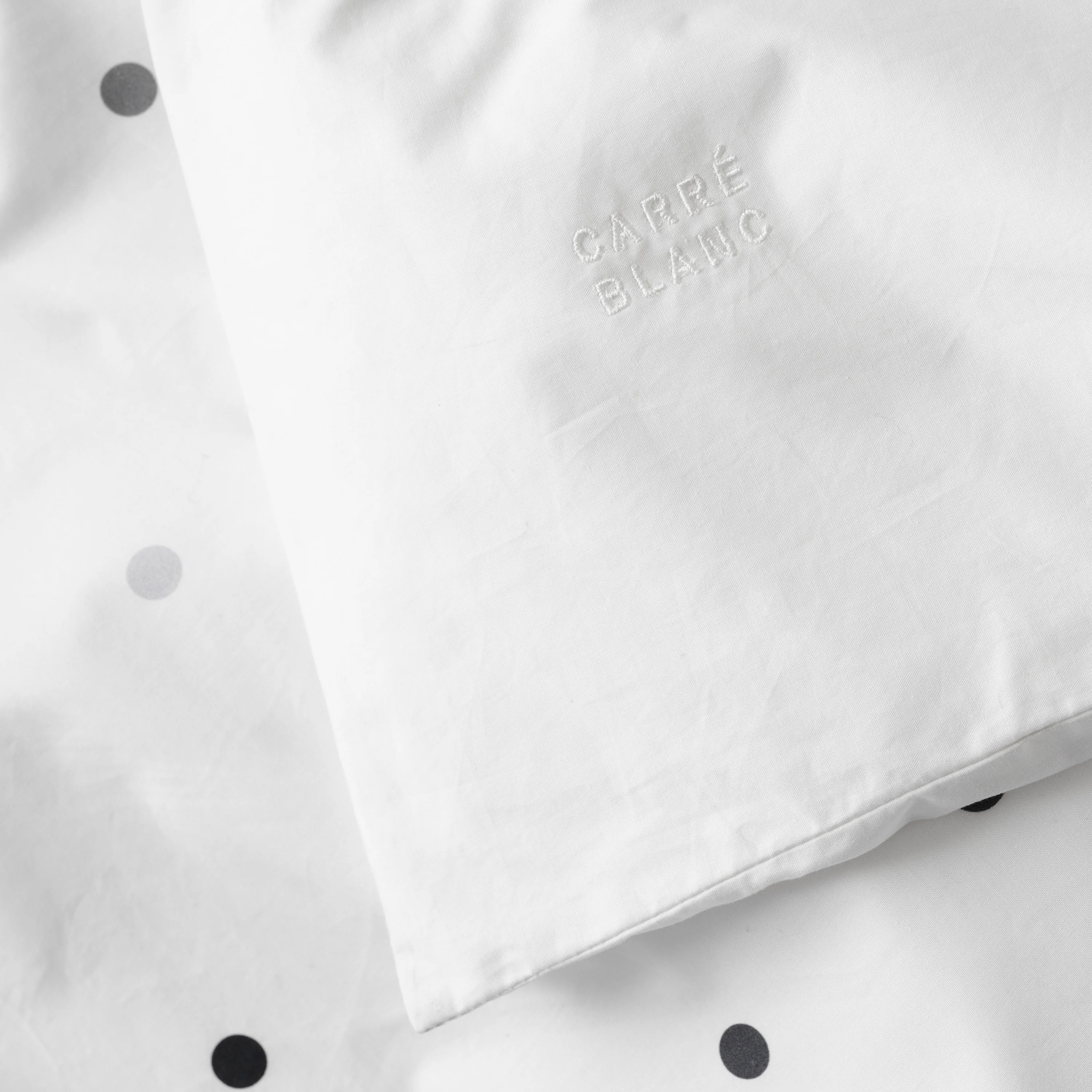 Dotsy Cotton Duvet Cover - White - Image 3