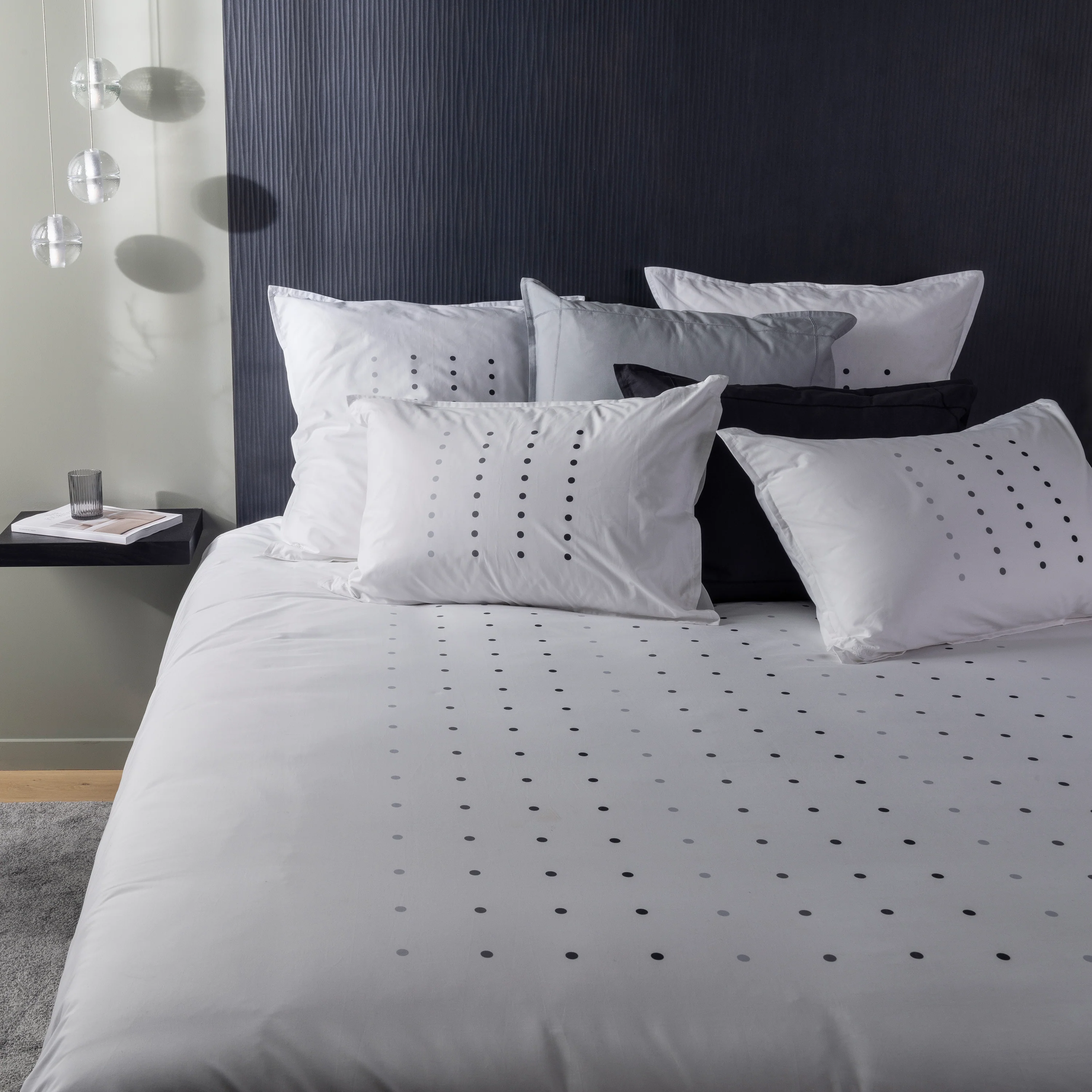 Dotsy Rectangular Cotton Pillowcase - White - Image 2