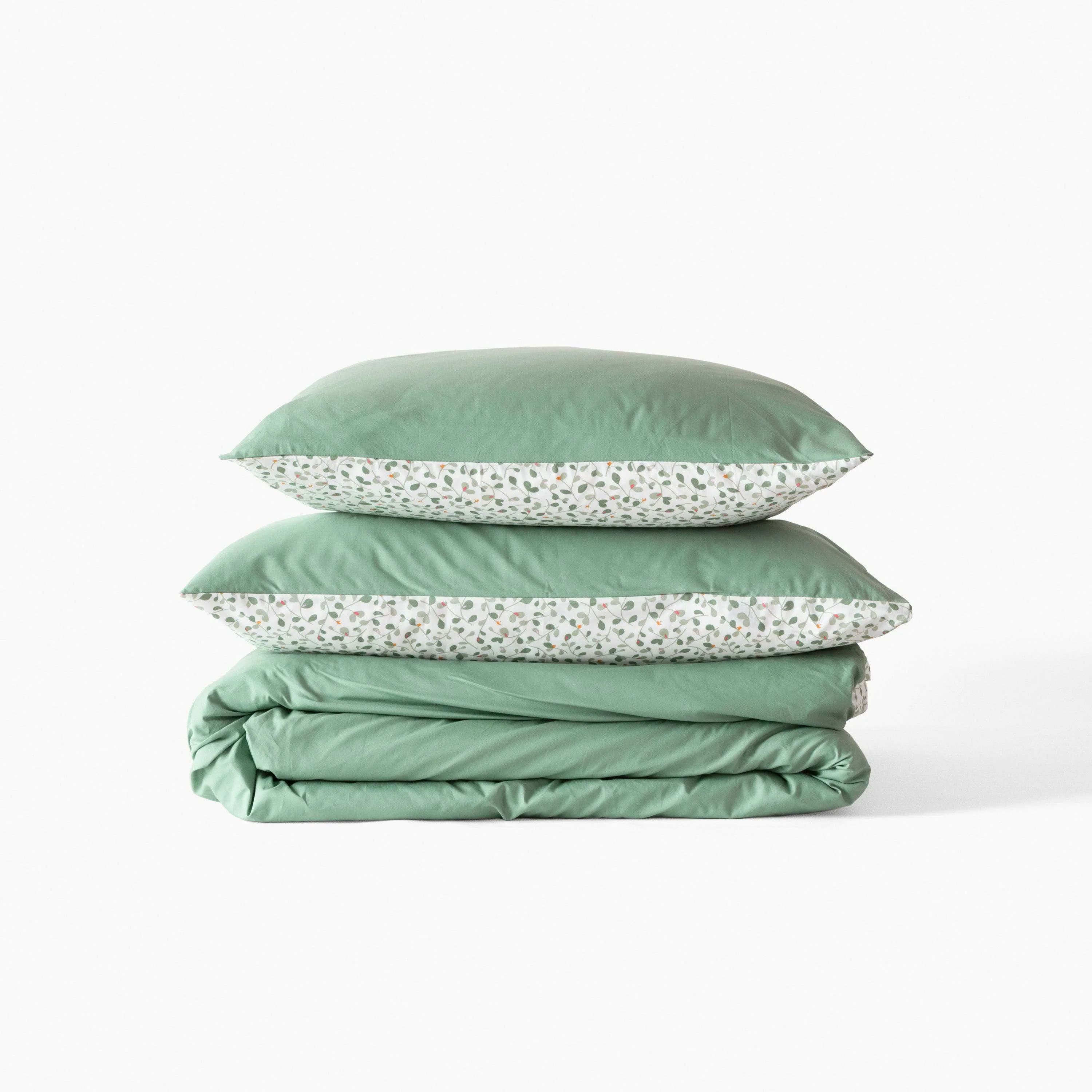 Neo Cotton Percale Duvet Cover - Vegetal Thyme - Image 4