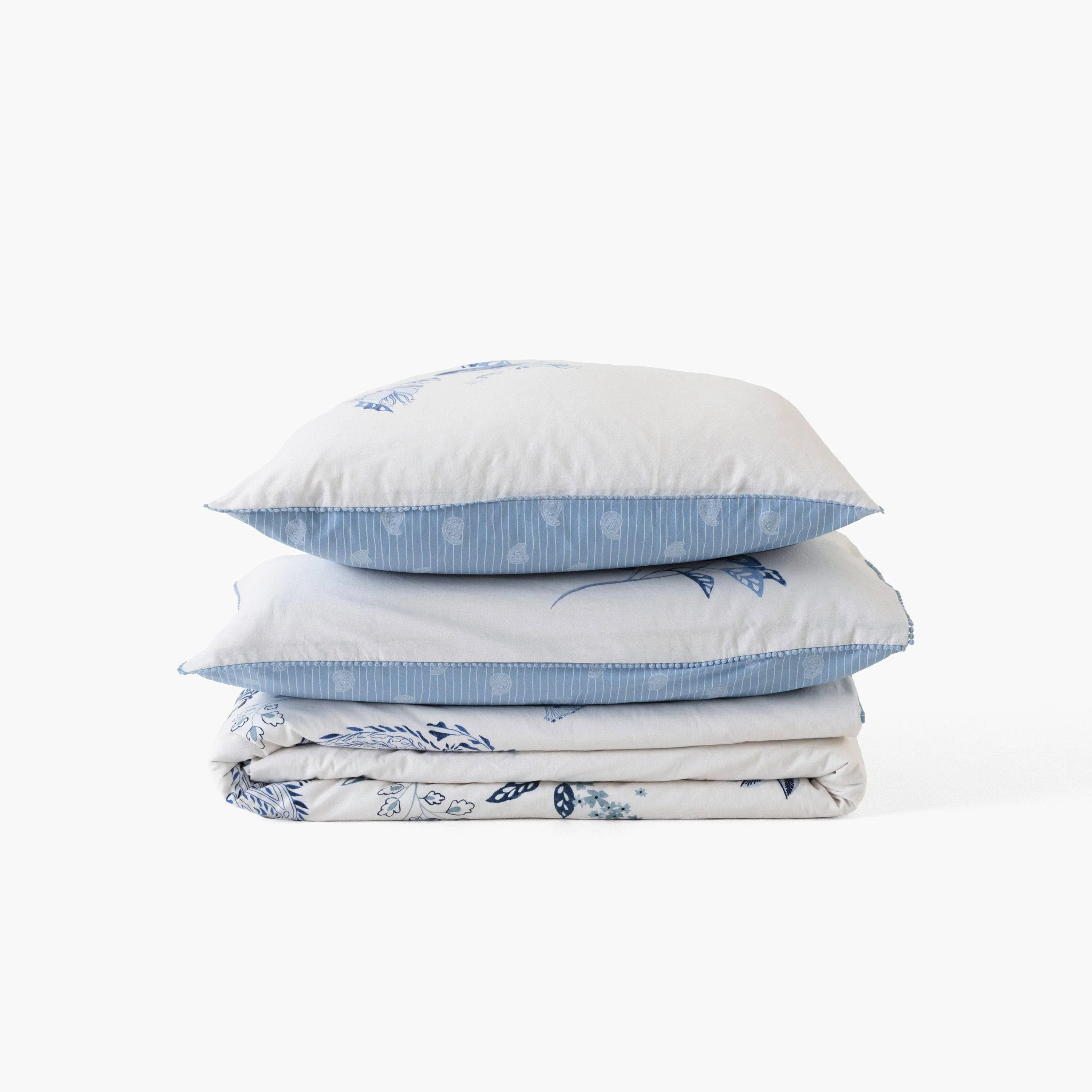 Madeleine Reversible Linen and Washed Cotton Duvet Cover