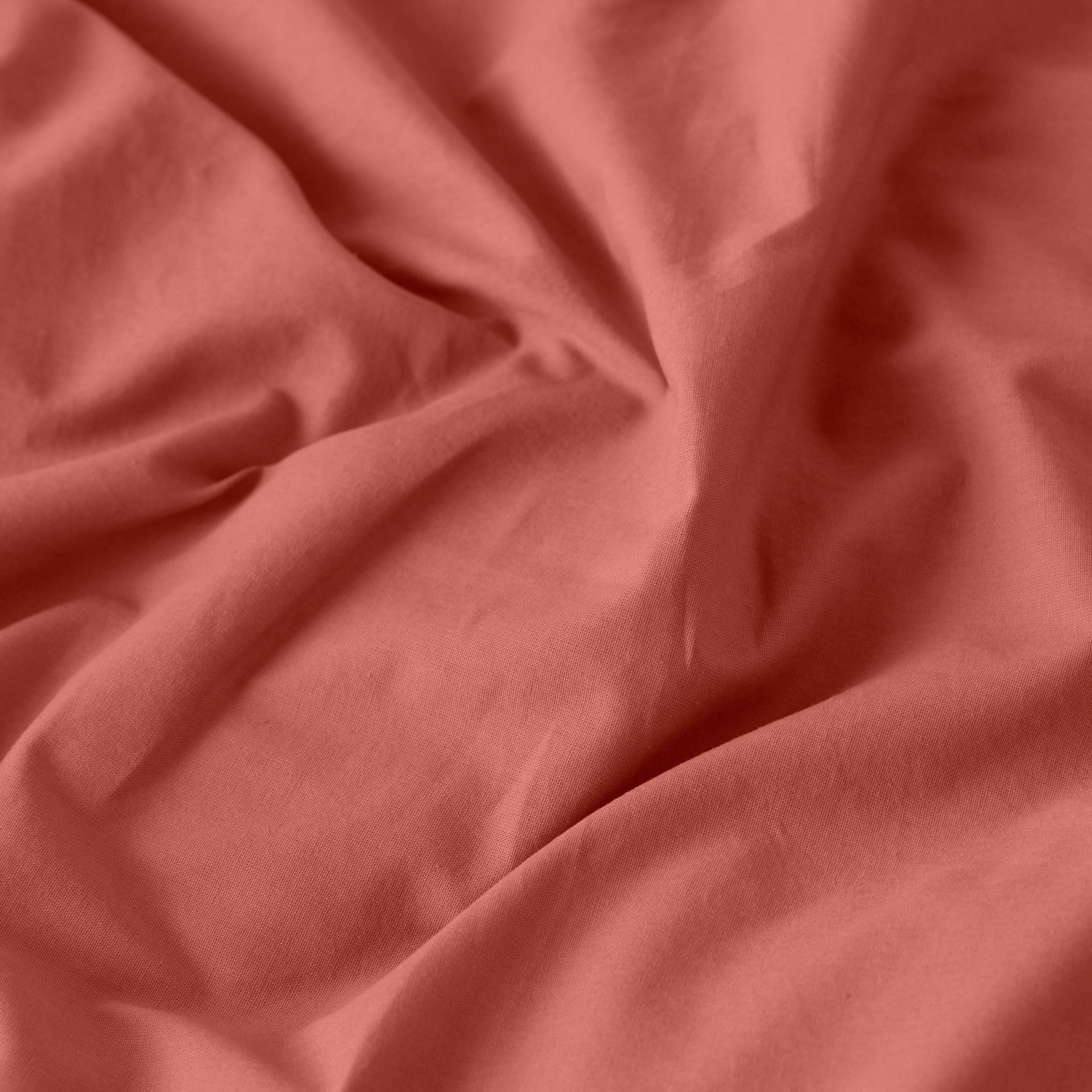 Songe Linen & Washed Cotton Duvet Cover - Terracotta - Image 4