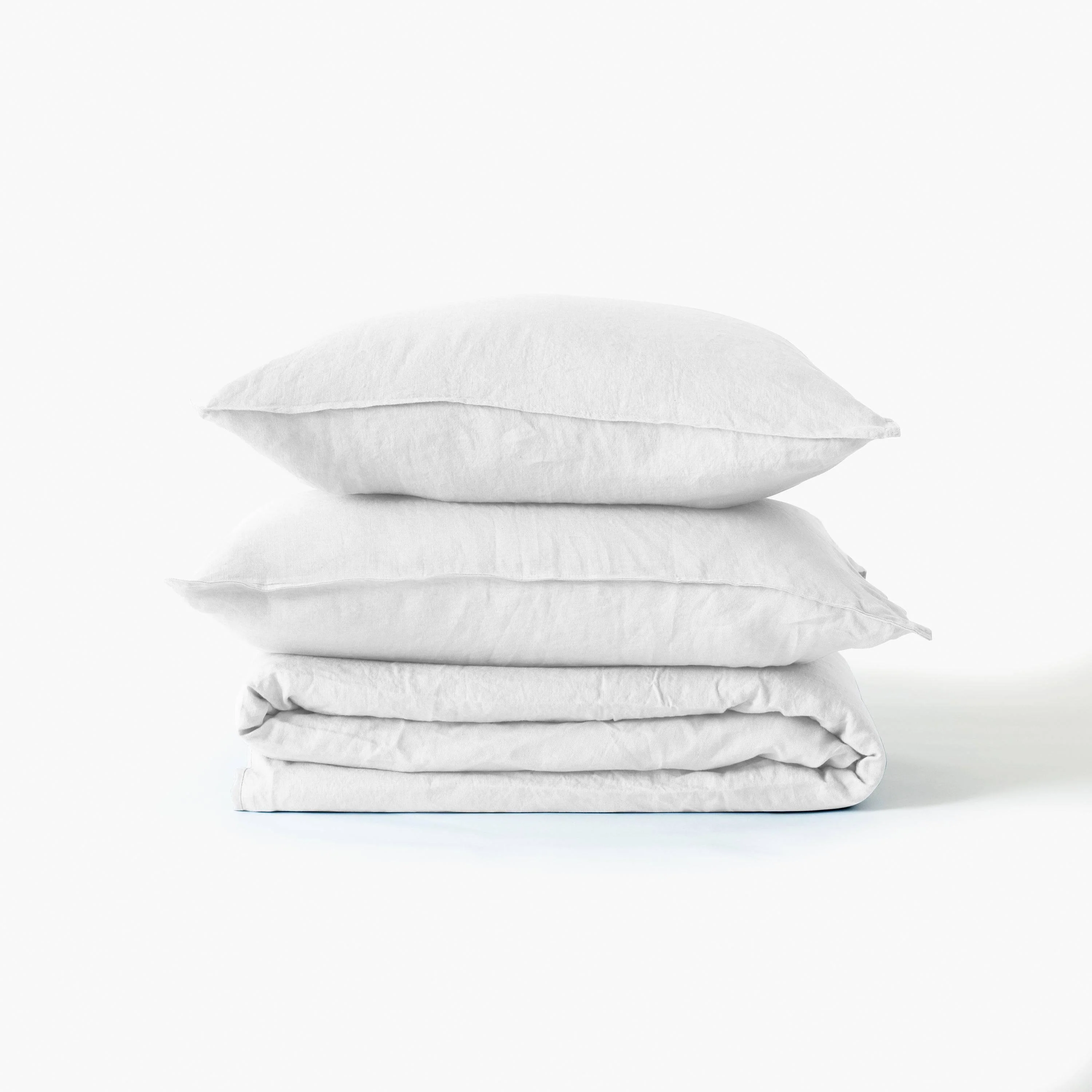 Songe Linen and Washed Cotton Duvet Cover - White - Image 3