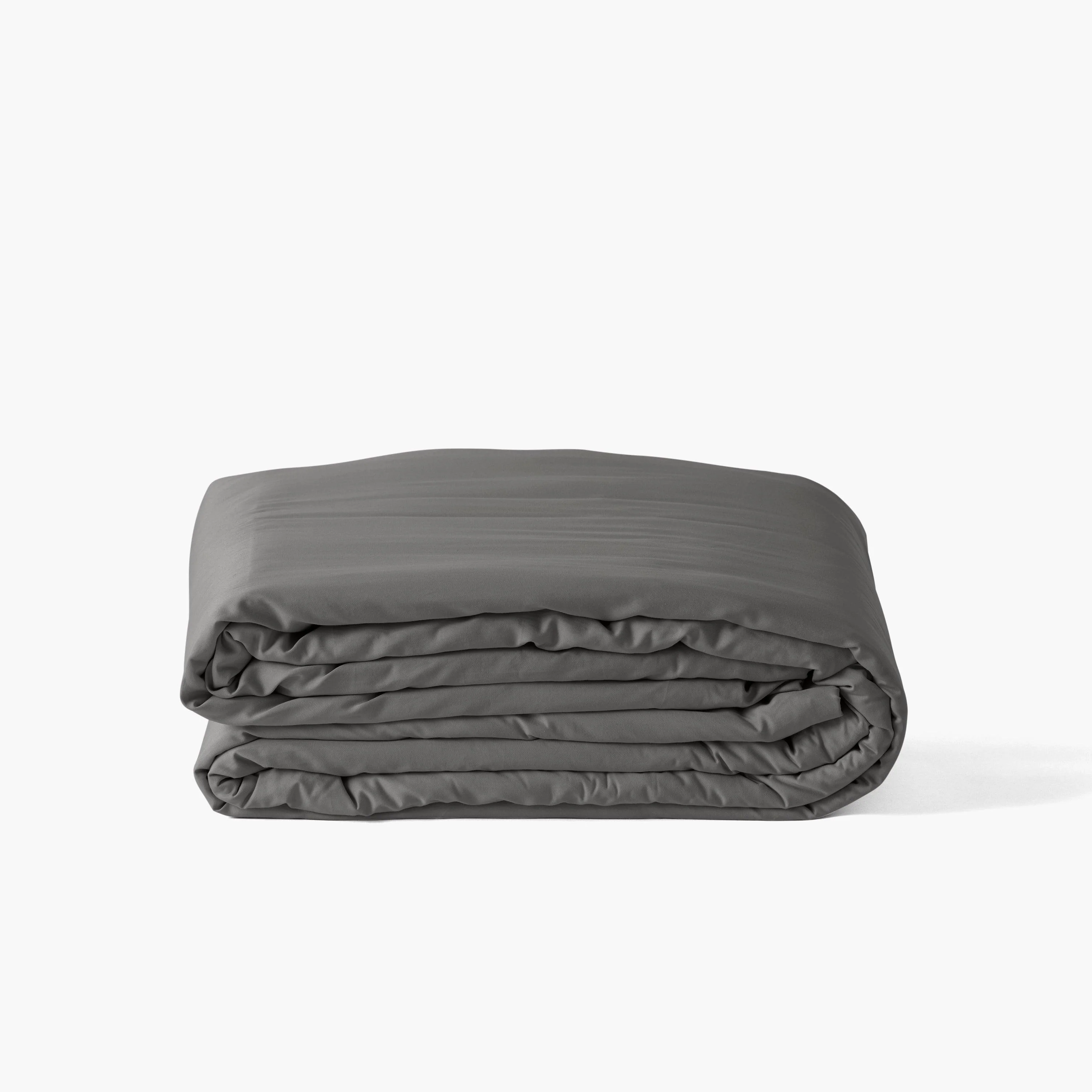 Quartz Organic Cotton Sateen Duvet Cover - Pebble - Image 3