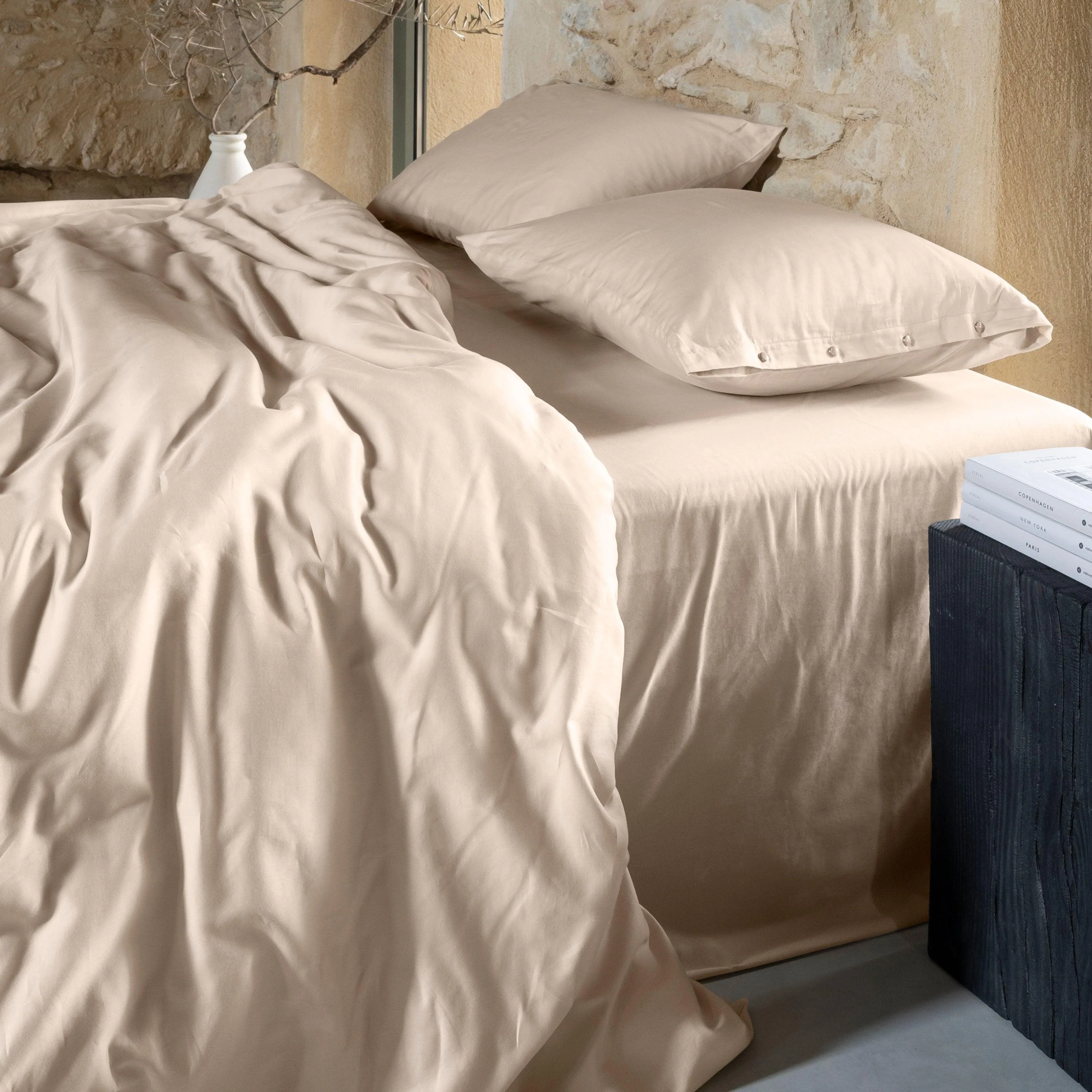 Quartz Organic Cotton Sateen Duvet Cover - Dune - Image 5