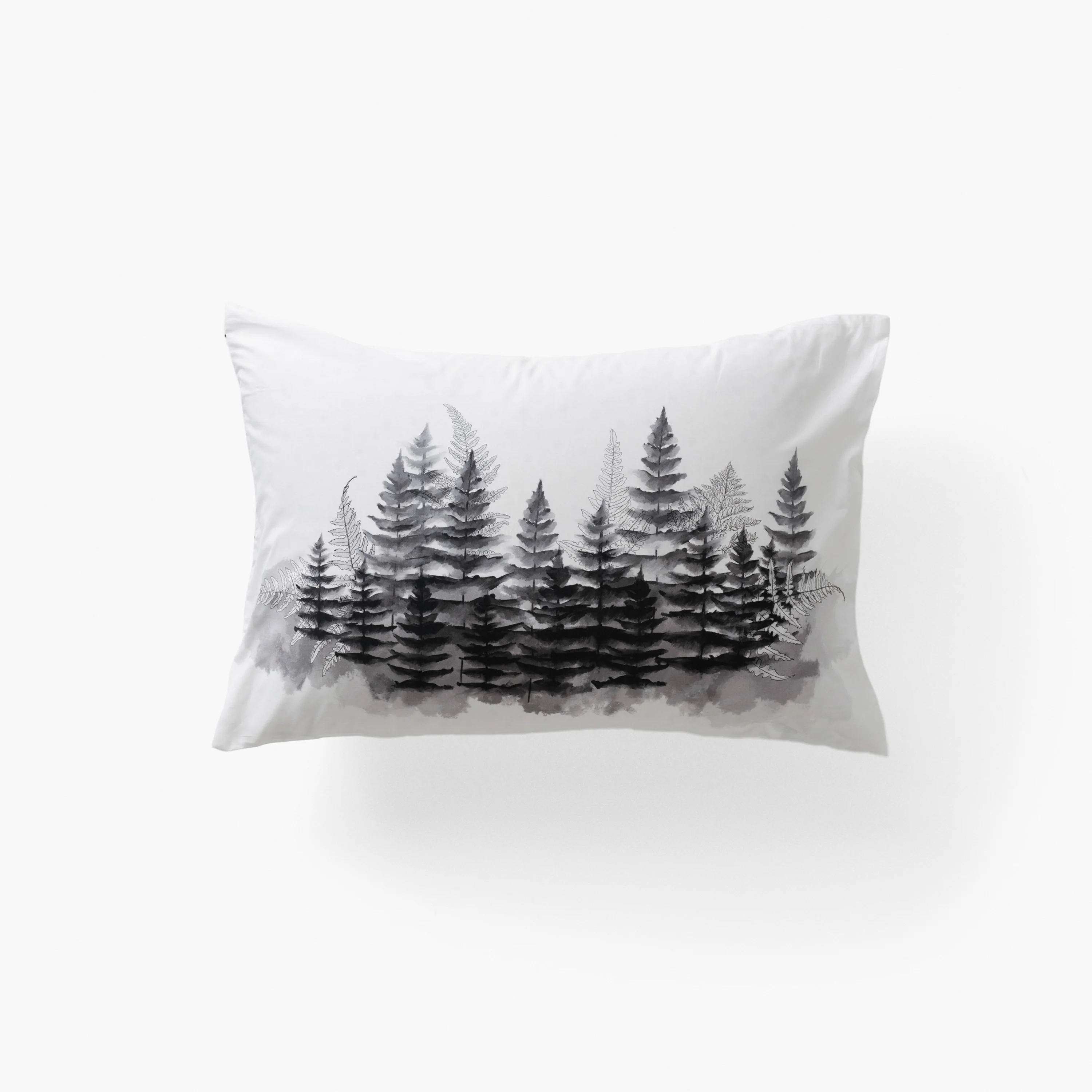 Elaphe Rectangular Cotton Pillowcase - White