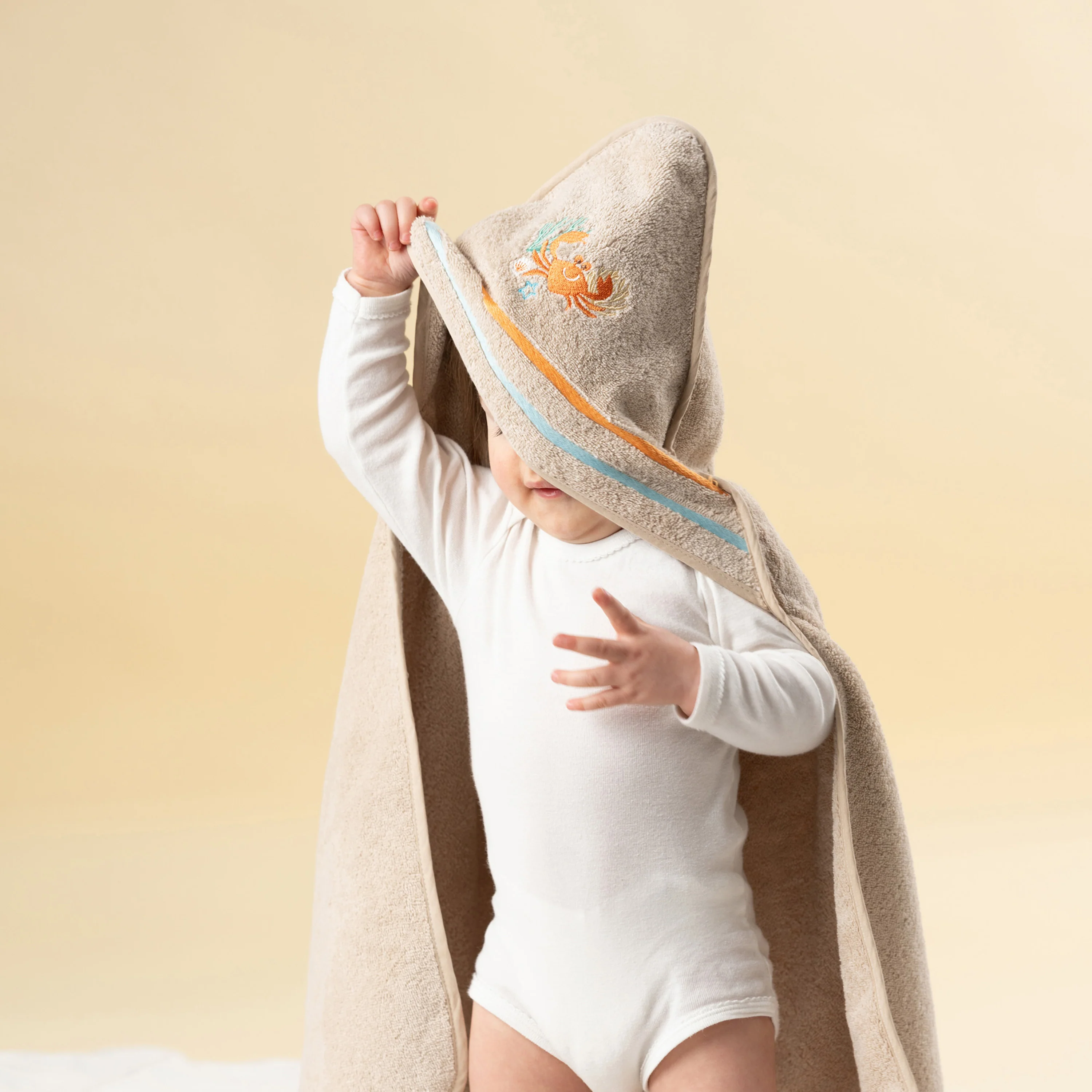 Escapade Cotton Bath Cape - Sand - Image 2