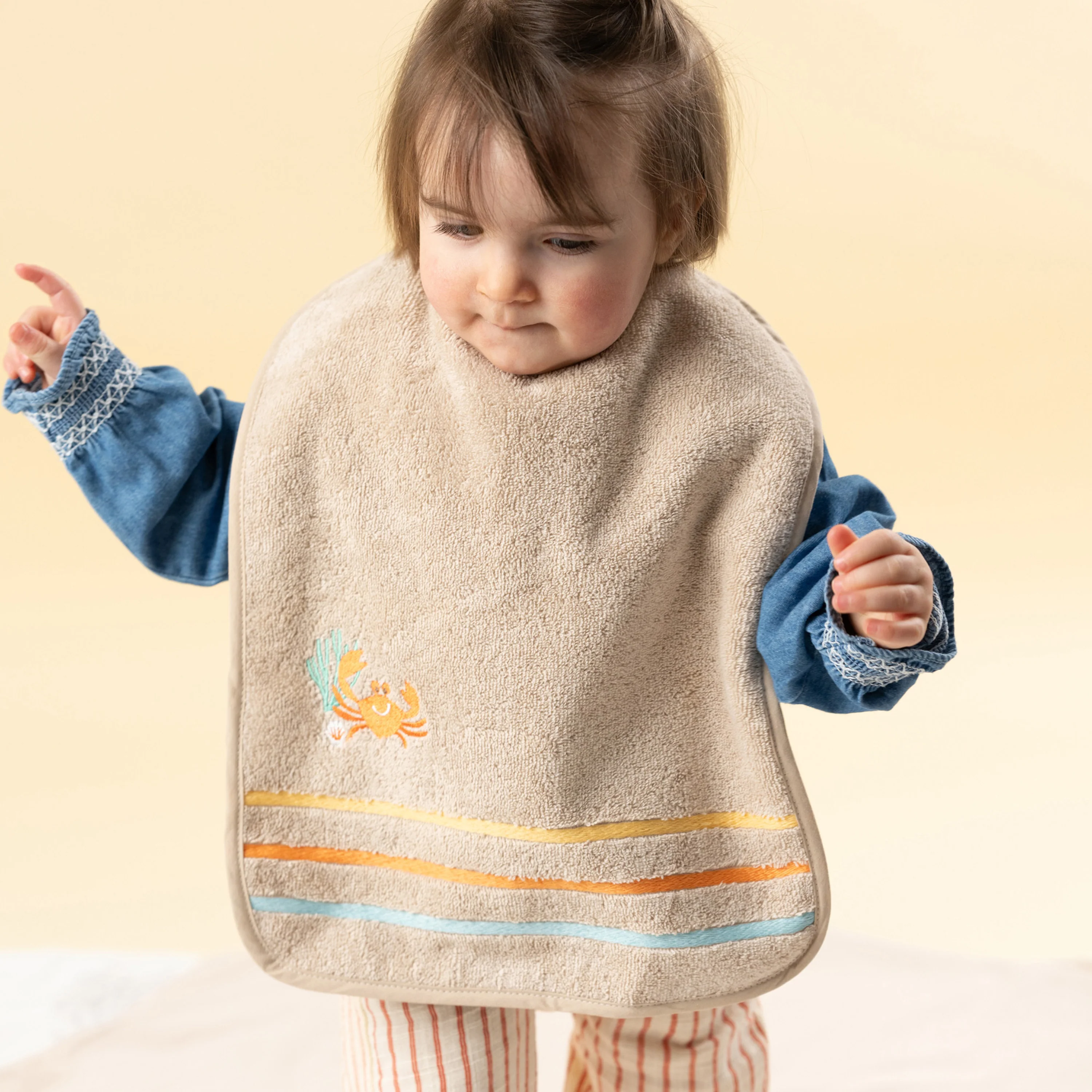 Escapade Cotton Bib - Sand - Image 2