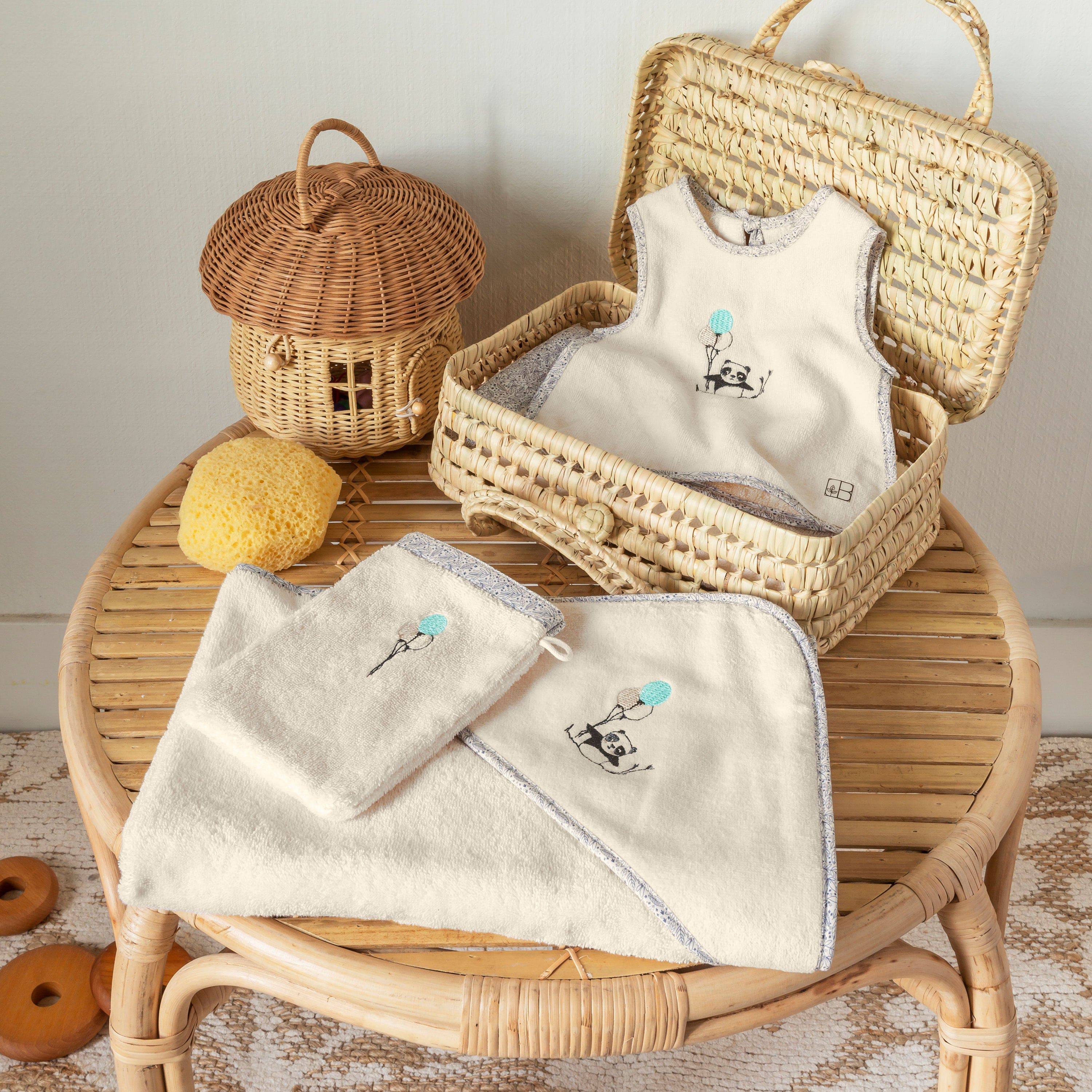 Festine Organic Cotton Velvet Bib - Cream Beige - Image 3