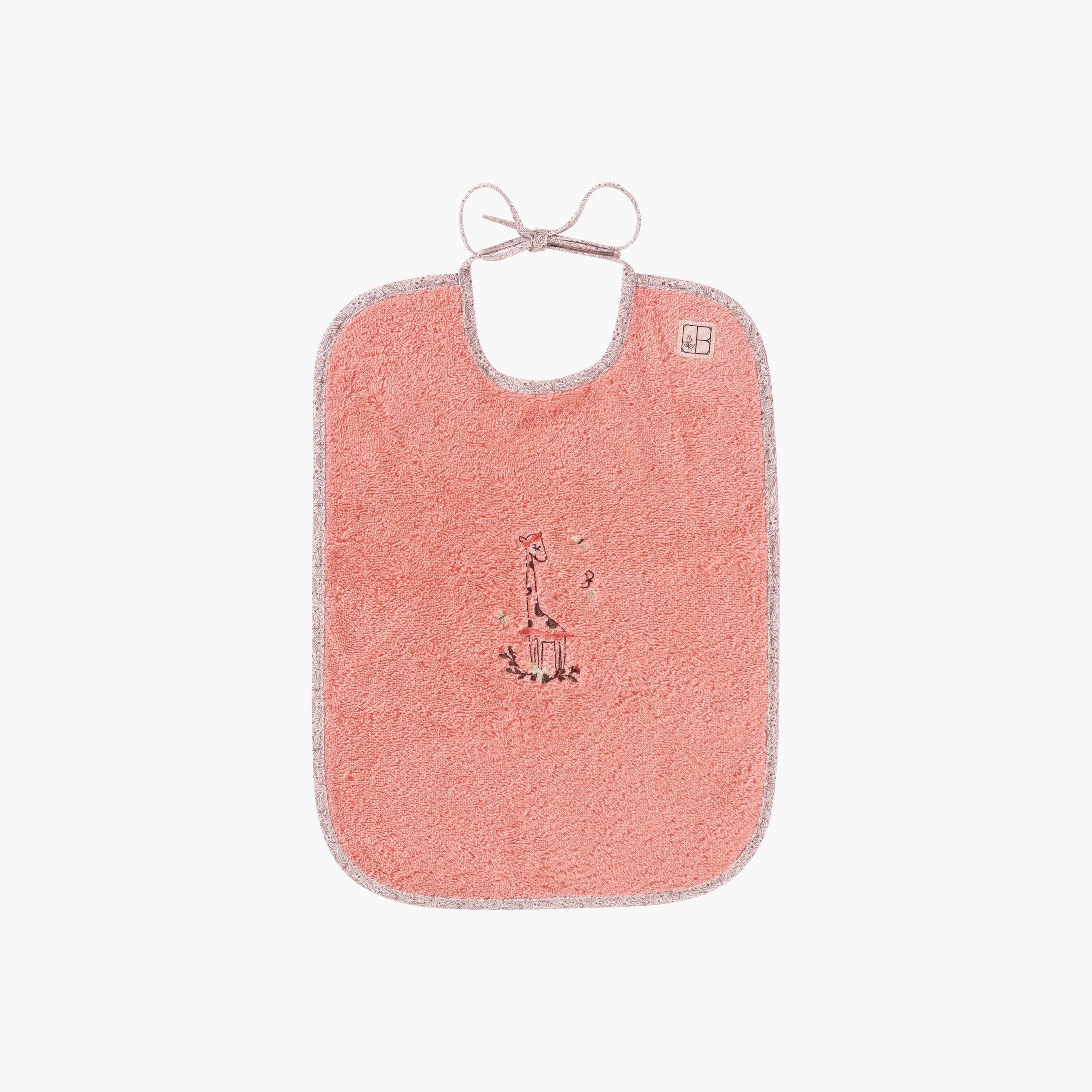 Festine Organic Cotton Velvet Bib Sorbet Pink - Image 5