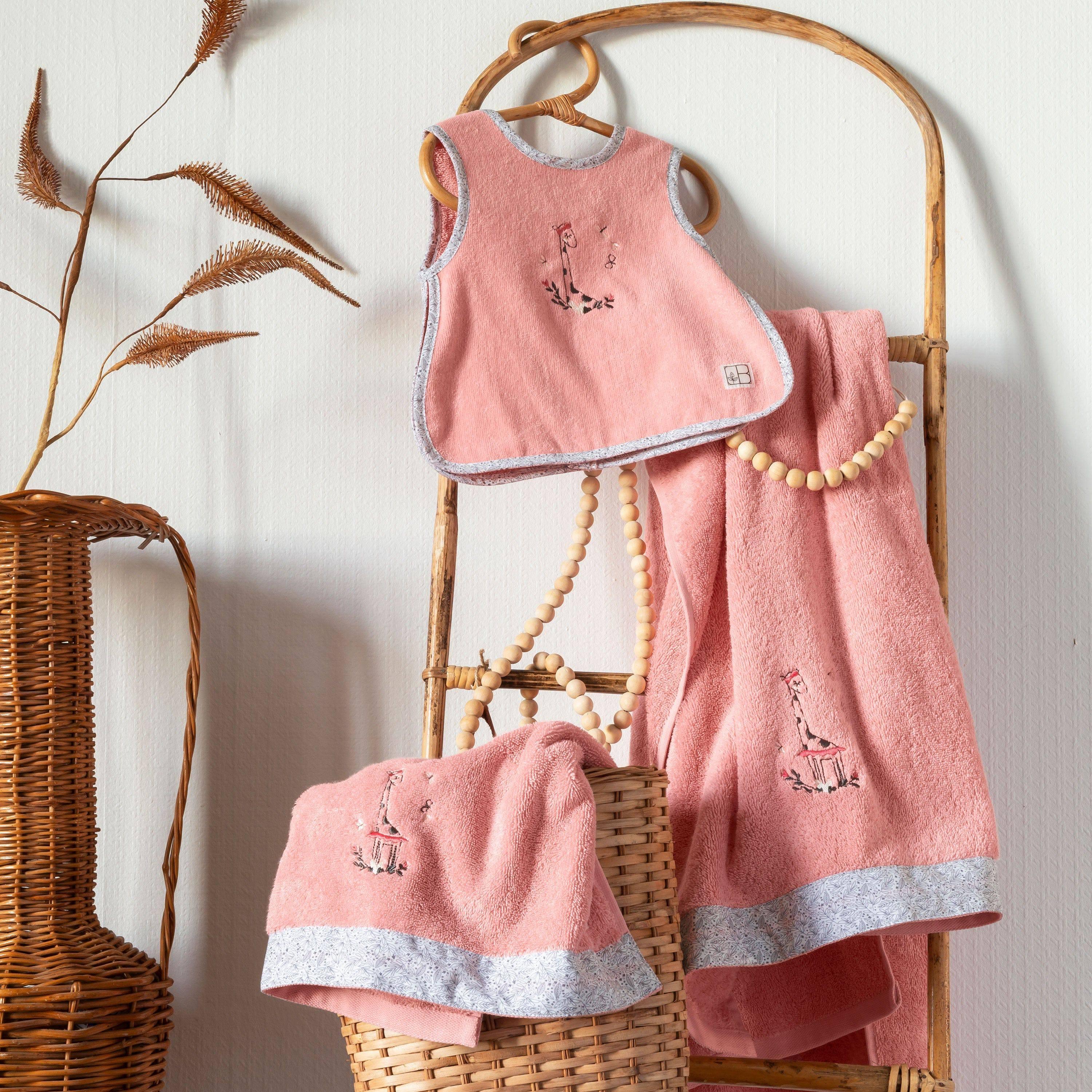 Festine Organic Cotton Velvet Bib Sorbet Pink - Image 7