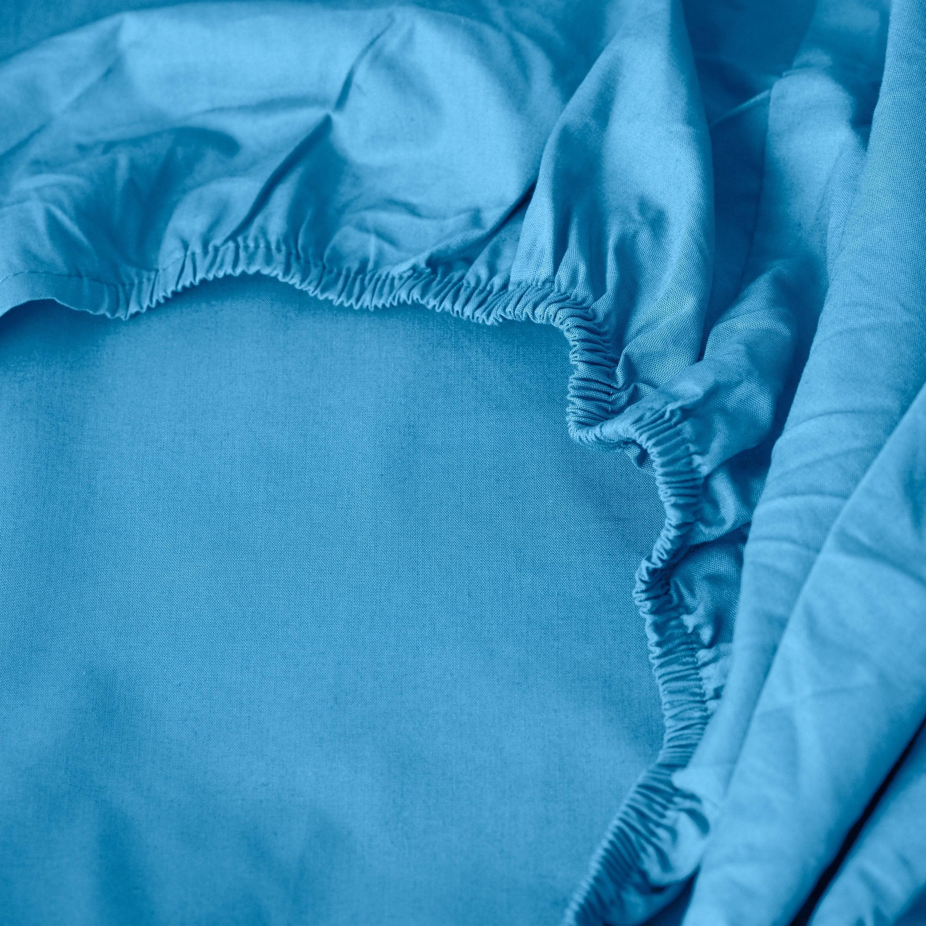 Neo Cotton Fitted Sheet - Azure - Image 3
