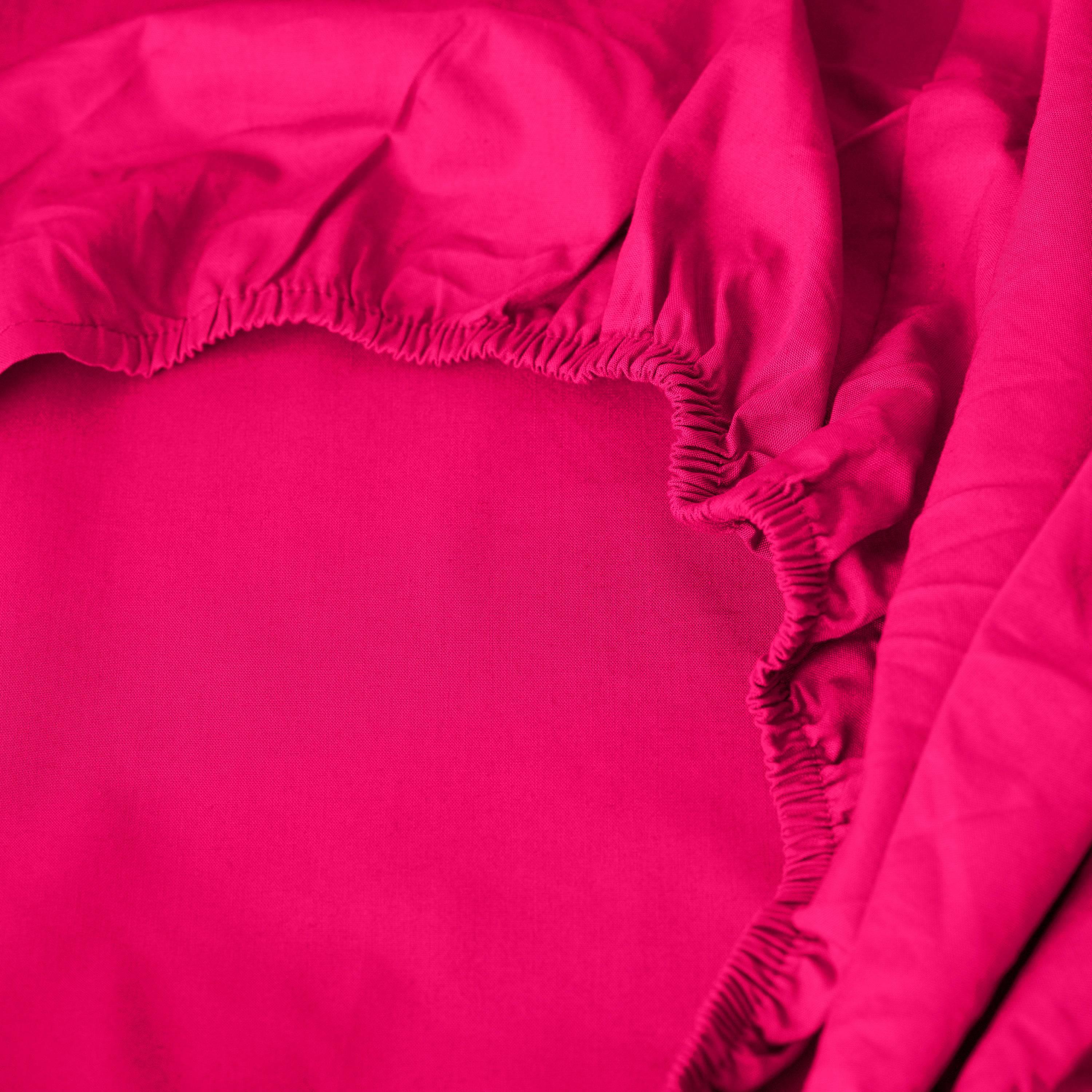 Neo Cotton Fitted Sheet - Magenta - Image 3