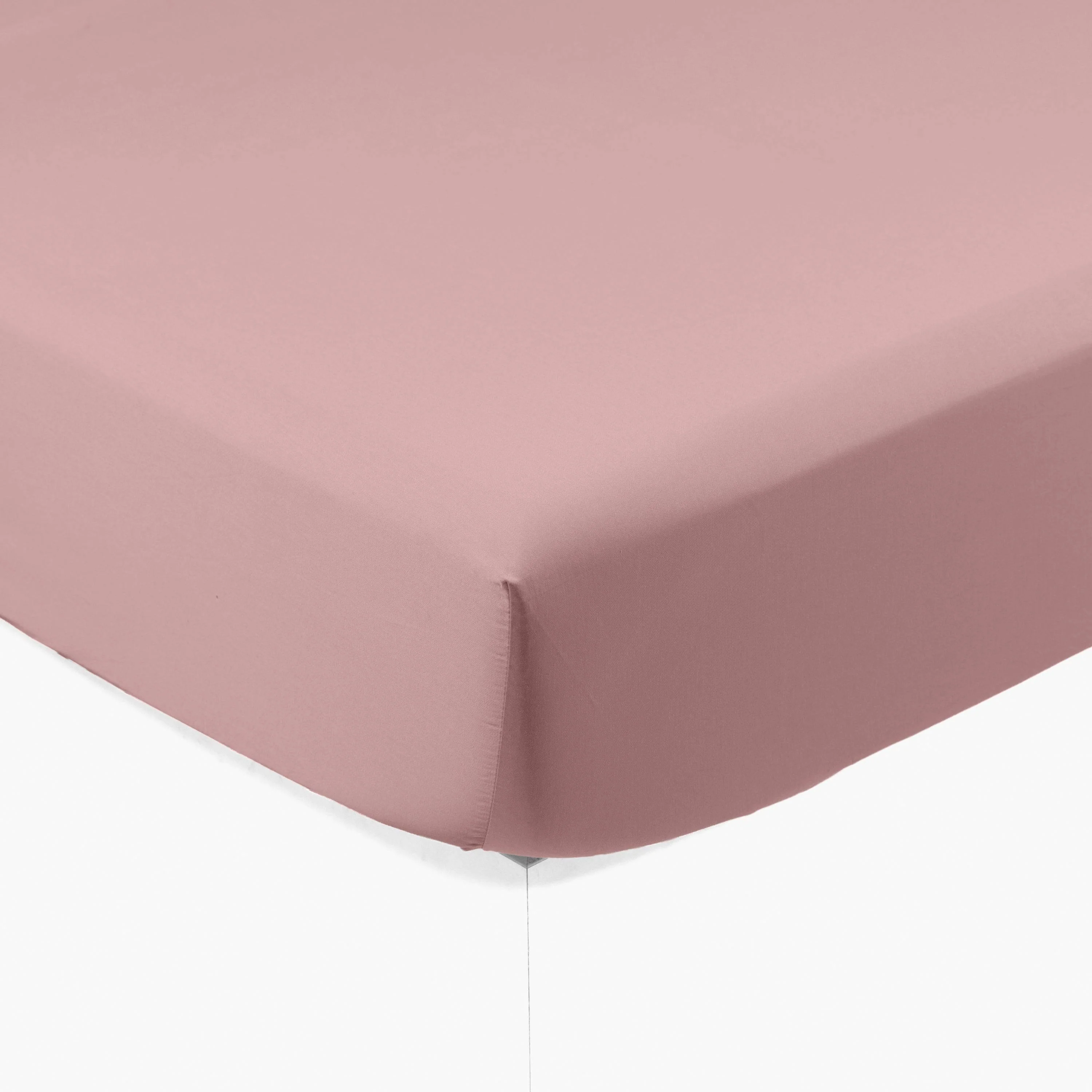 Quartz Organic Washed Cotton Fitted Sheet - Blush - Image 2