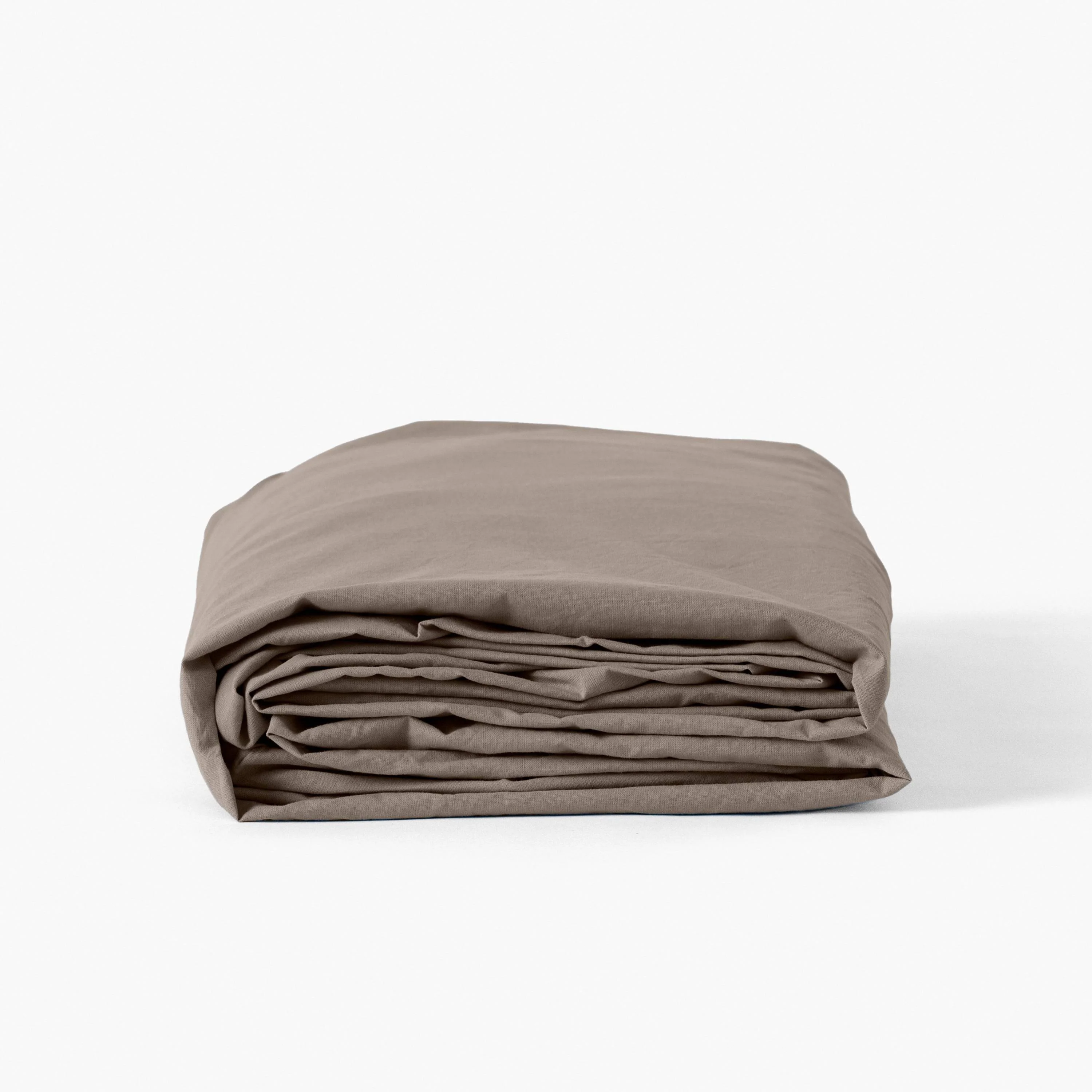 Songe Washed Cotton Fitted Sheet - Taupe