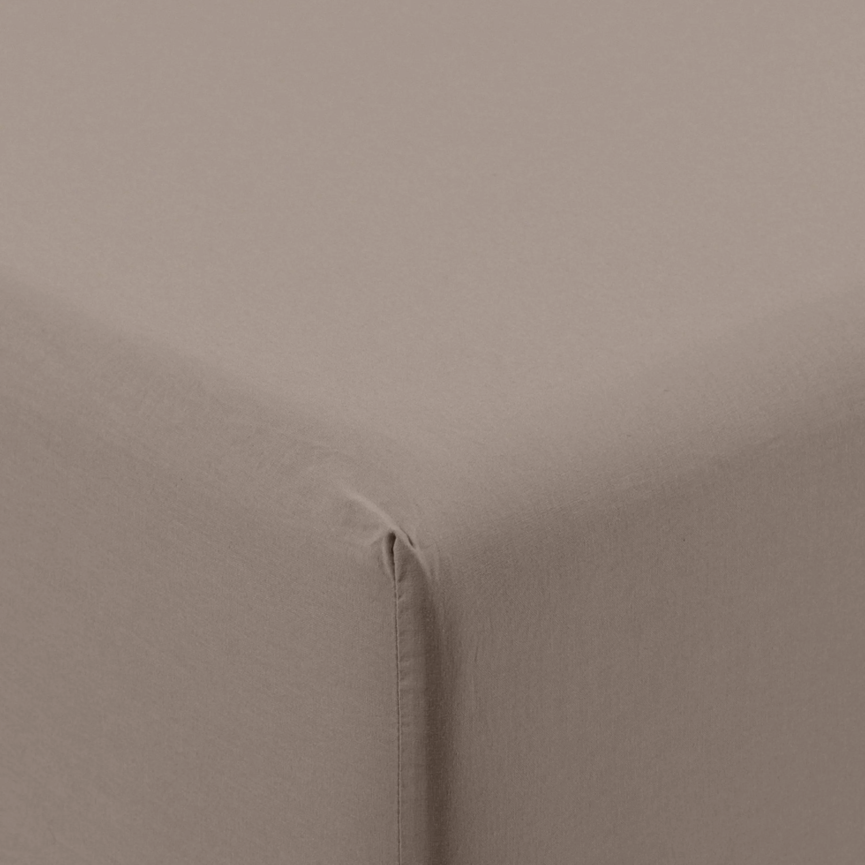 Songe Washed Cotton Fitted Sheet - Taupe - Image 4